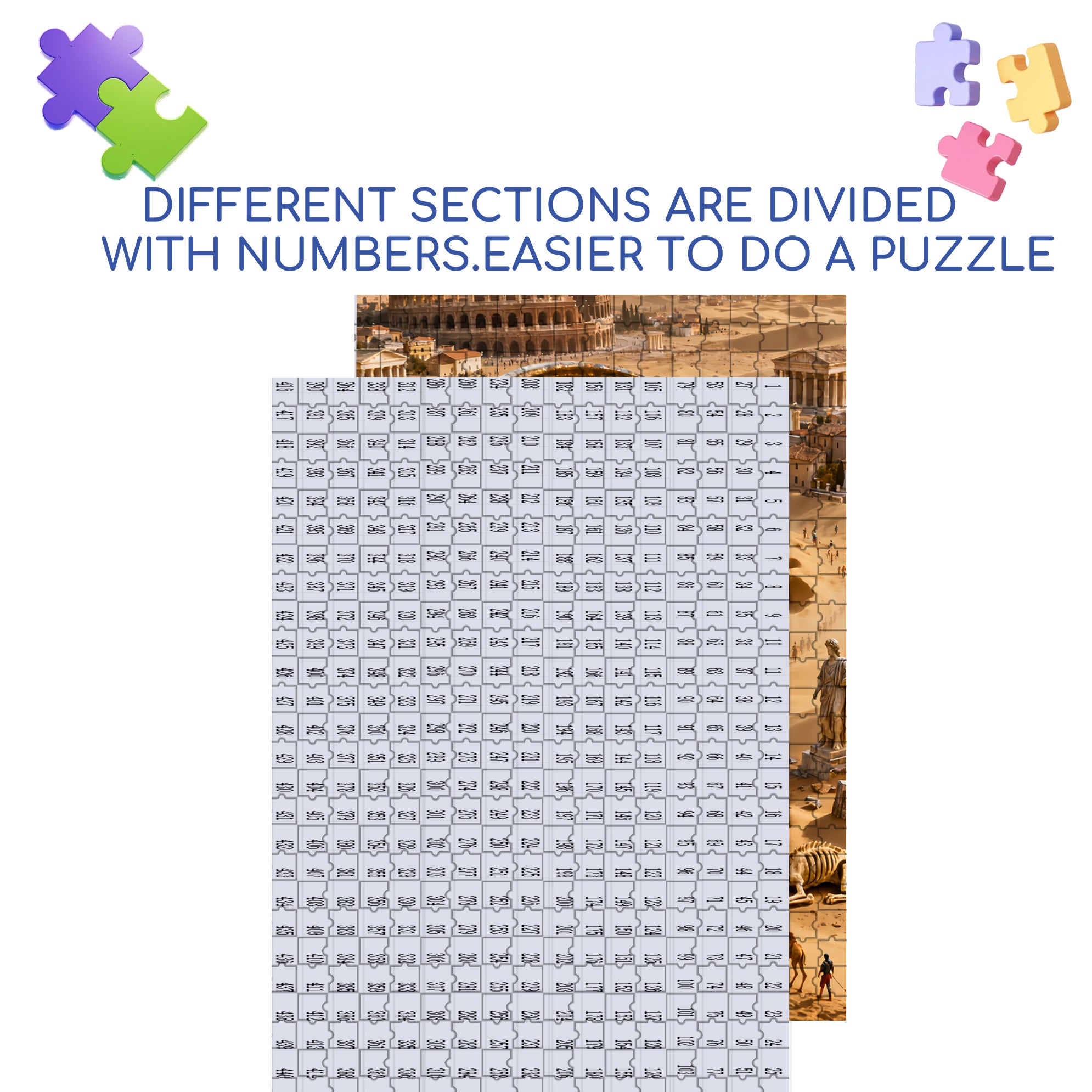 Time Goes By 500pcs/1000pcs Jigsaw Puzzle, Scratch-Resistant, Interactive Family Game & Brain-Boosting DIY Decor, Perfect for Halloween, Christmas & New Year Gifts, Family Puzzle Game