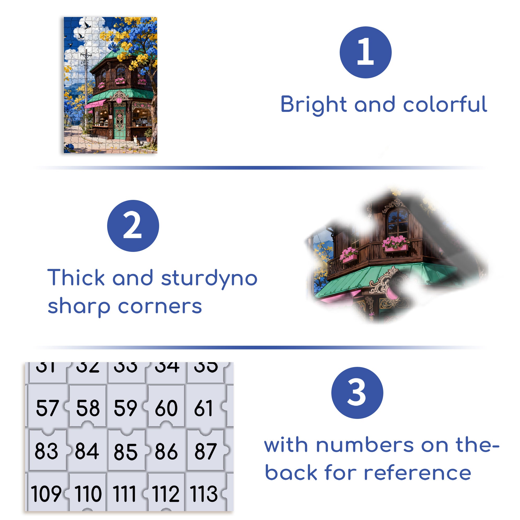 Wooden Coffee Shop 500pcs/1000pcs Jigsaw Puzzle, Scratch-Resistant, Interactive Family Game & Brain-Boosting DIY Decor, Perfect for Halloween, Christmas & New Year Gifts, Family Puzzle Game