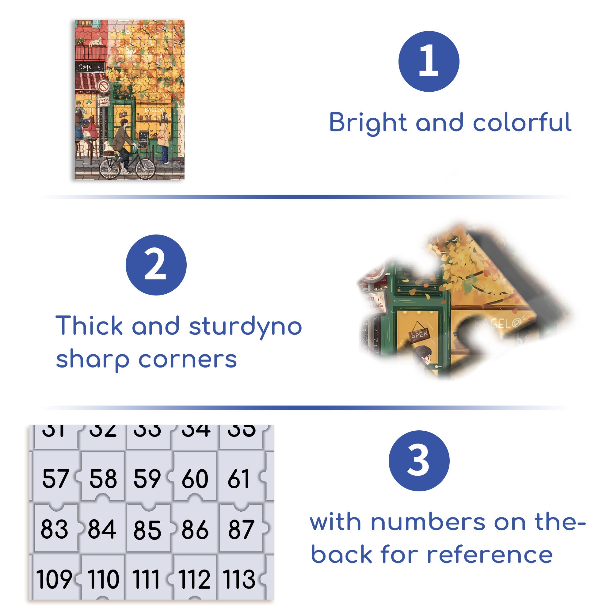 Autumn Street 500pcs/1000pcs Jigsaw Puzzle, Scratch-Resistant, Interactive Family Game & Brain-Boosting DIY Decor, Perfect for Halloween, Christmas & New Year Gifts, Family Puzzle Game