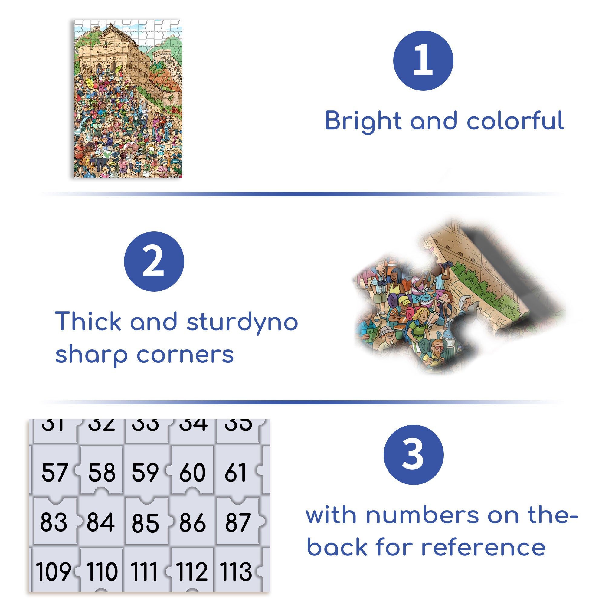 Badaling Great Wall 500pcs/1000pcs Jigsaw Puzzle, Scratch-Resistant, Interactive Family Game & Brain-Boosting DIY Decor, Perfect for Halloween, Christmas & New Year Gifts, Family Puzzle Game
