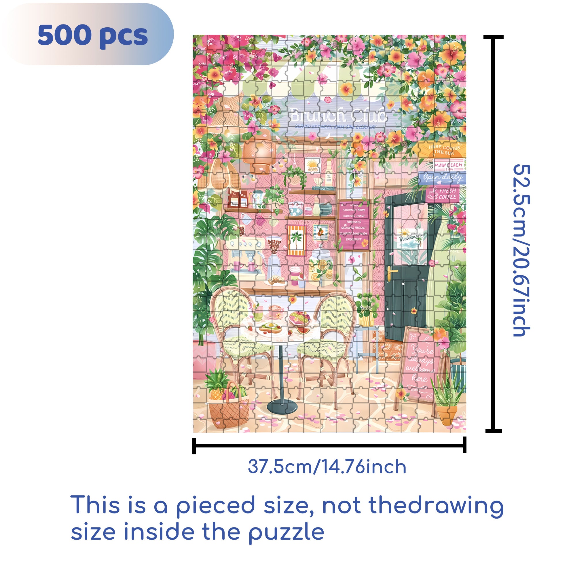 Brunch 500pcs/1000pcs Jigsaw Puzzle, Scratch-Resistant, Interactive Family Game & Brain-Boosting DIY Decor, Perfect for Halloween, Christmas & New Year Gifts, Family Puzzle Game