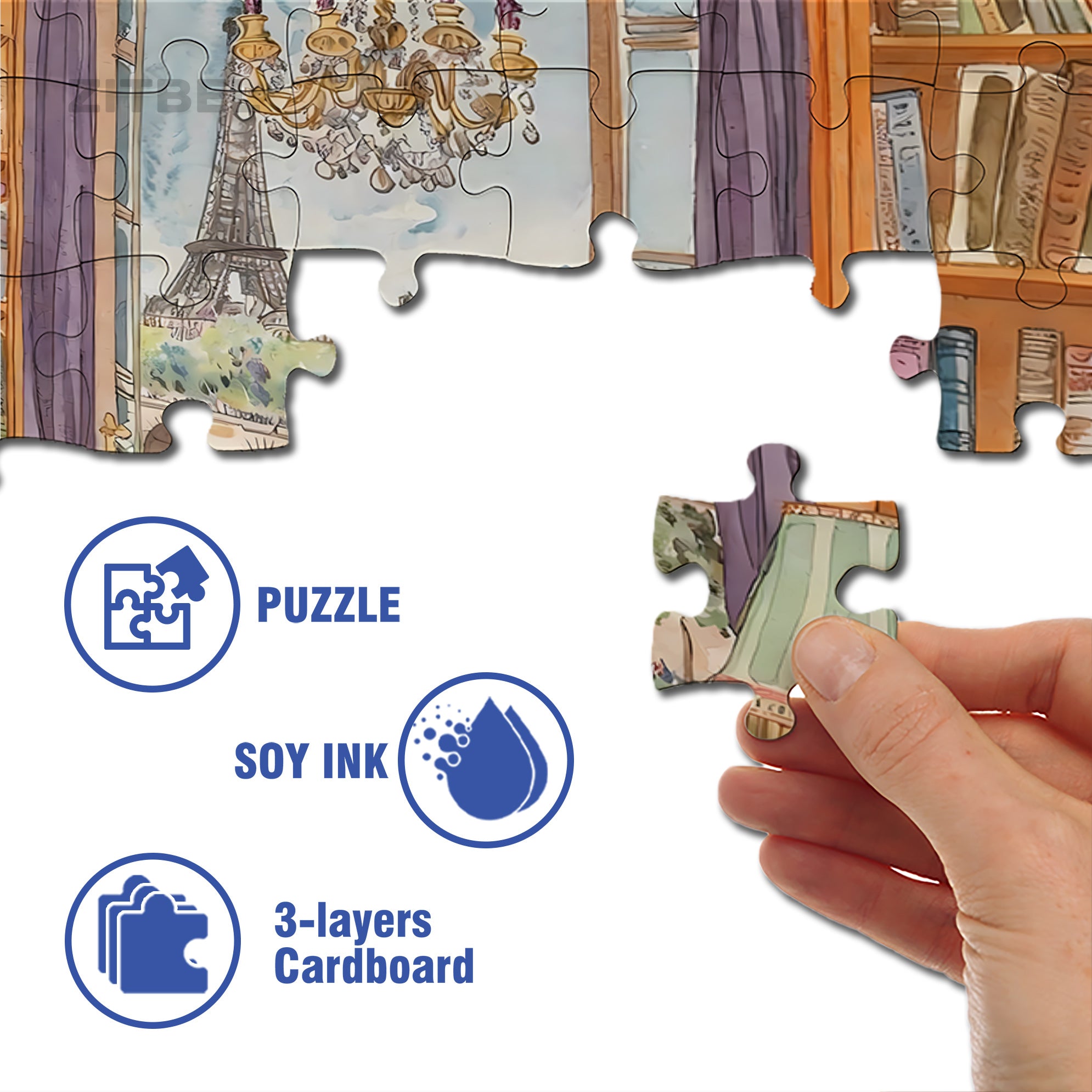 Enjoy the Seine 500pcs/1000pcs Jigsaw Puzzle, Scratch-Resistant, Interactive Family Game & Brain-Boosting DIY Decor, Perfect for Halloween, Christmas & New Year Gifts, Family Puzzle Game