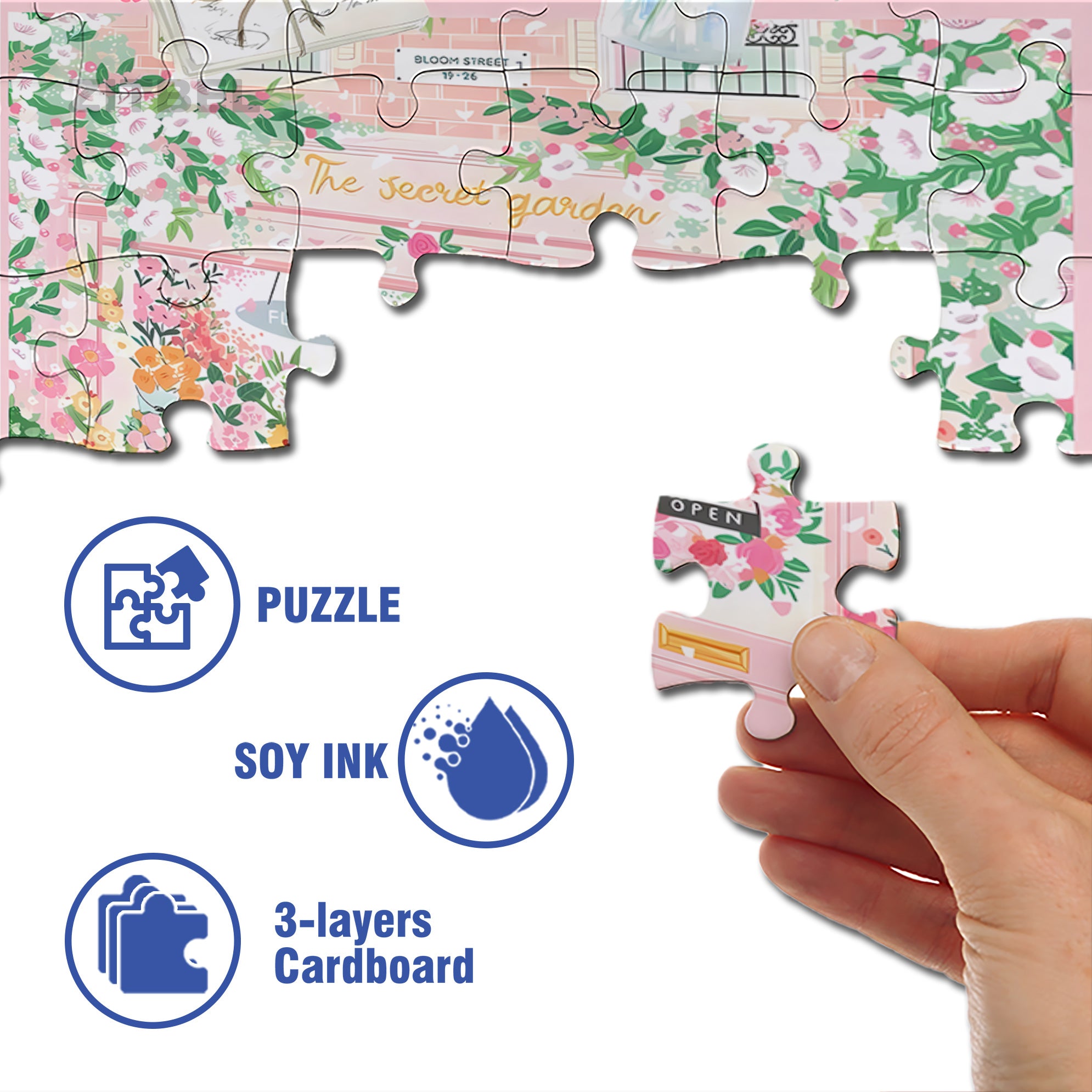 Floralssss 500pcs/1000pcs Jigsaw Puzzle, Scratch-Resistant, Interactive Family Game & Brain-Boosting DIY Decor, Perfect for Halloween, Christmas & New Year Gifts, Family Puzzle Game