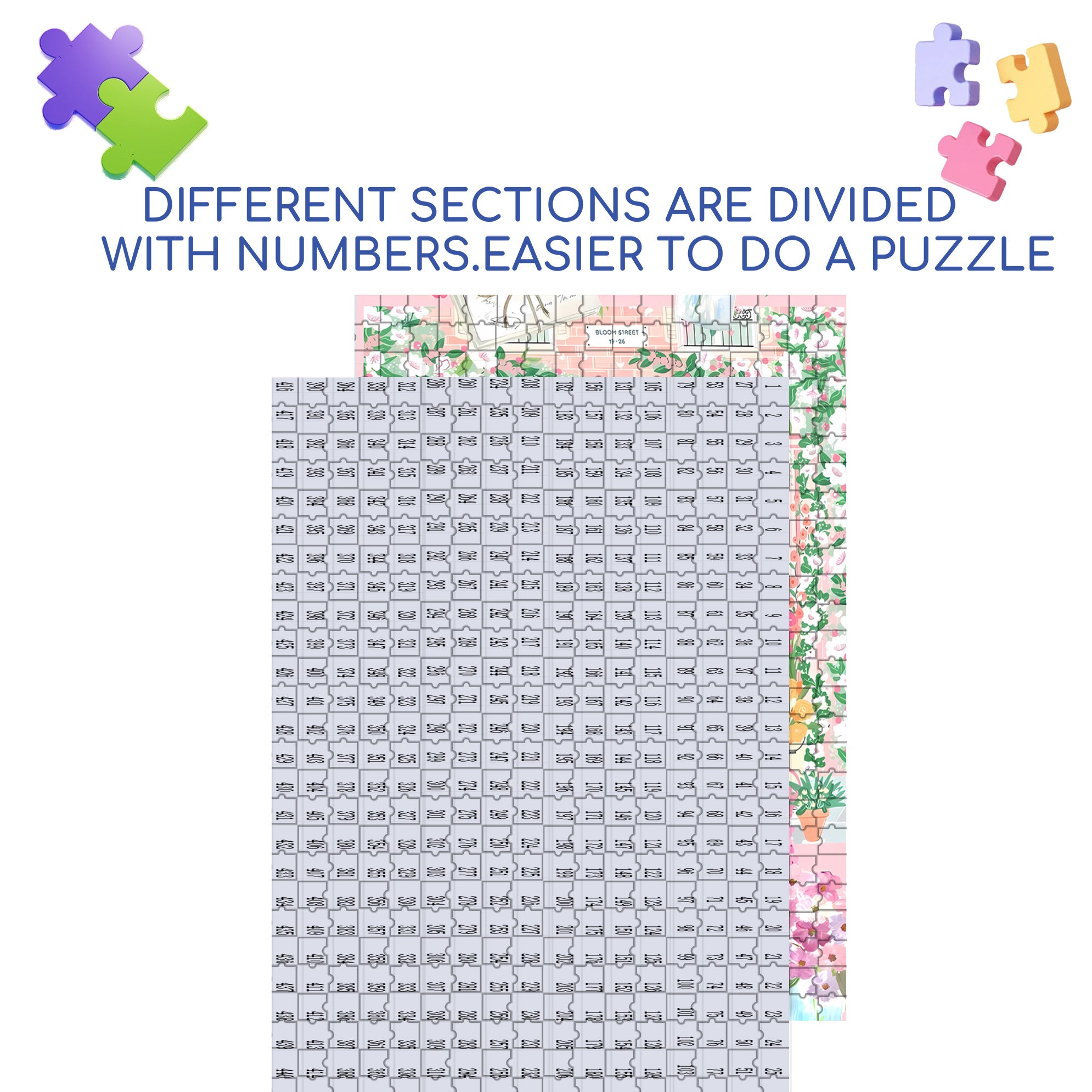 Floralssss 500pcs/1000pcs Jigsaw Puzzle, Scratch-Resistant, Interactive Family Game & Brain-Boosting DIY Decor, Perfect for Halloween, Christmas & New Year Gifts, Family Puzzle Game