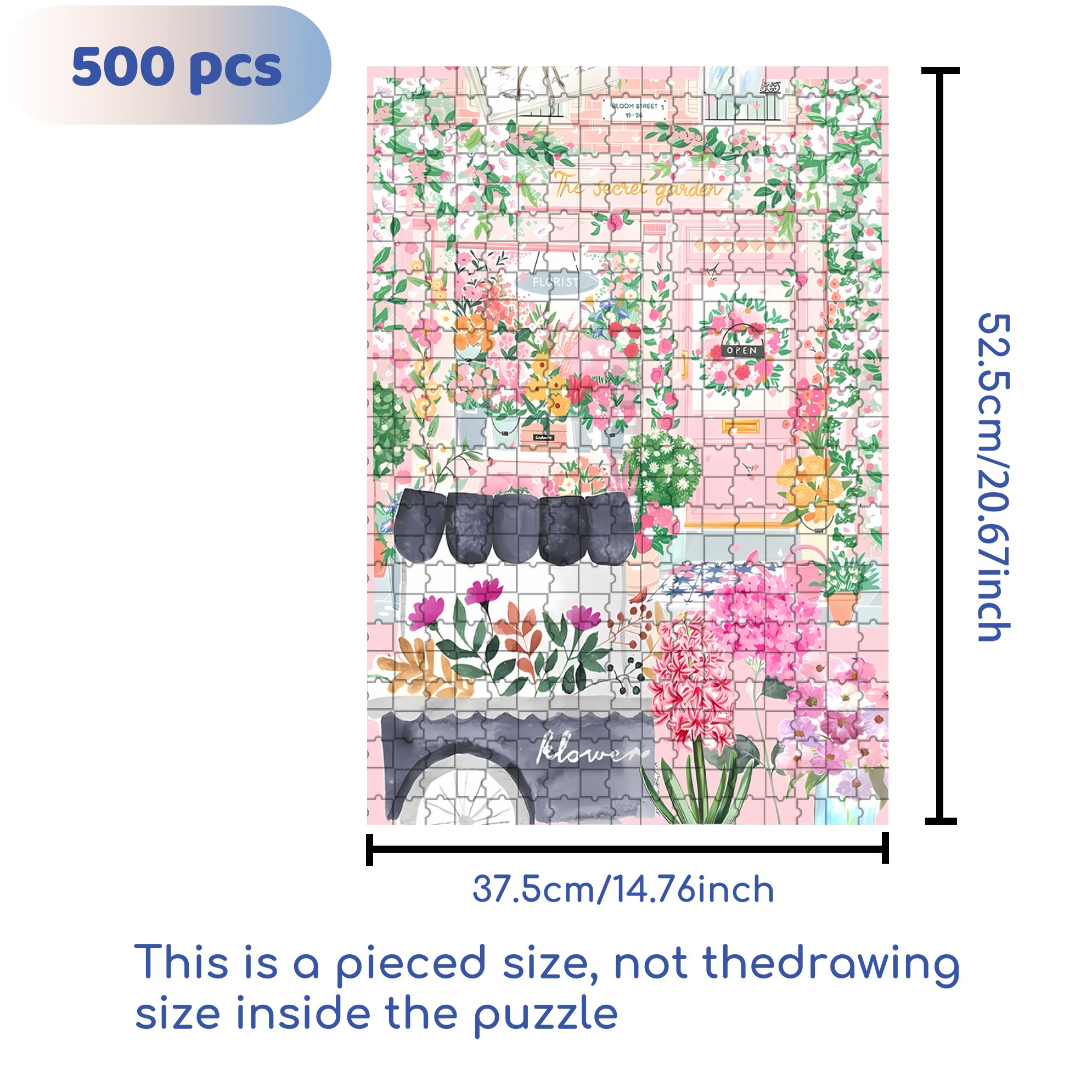 Floralssss 500pcs/1000pcs Jigsaw Puzzle, Scratch-Resistant, Interactive Family Game & Brain-Boosting DIY Decor, Perfect for Halloween, Christmas & New Year Gifts, Family Puzzle Game