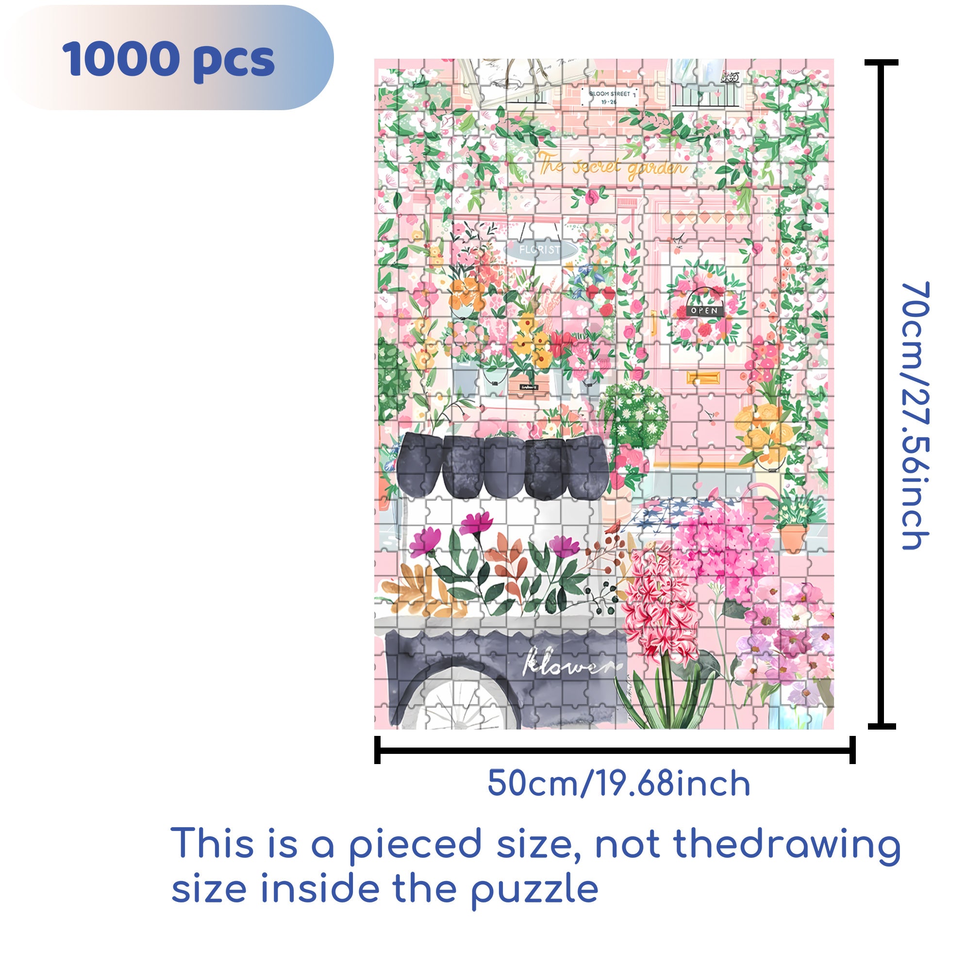 Floralssss 500pcs/1000pcs Jigsaw Puzzle, Scratch-Resistant, Interactive Family Game & Brain-Boosting DIY Decor, Perfect for Halloween, Christmas & New Year Gifts, Family Puzzle Game