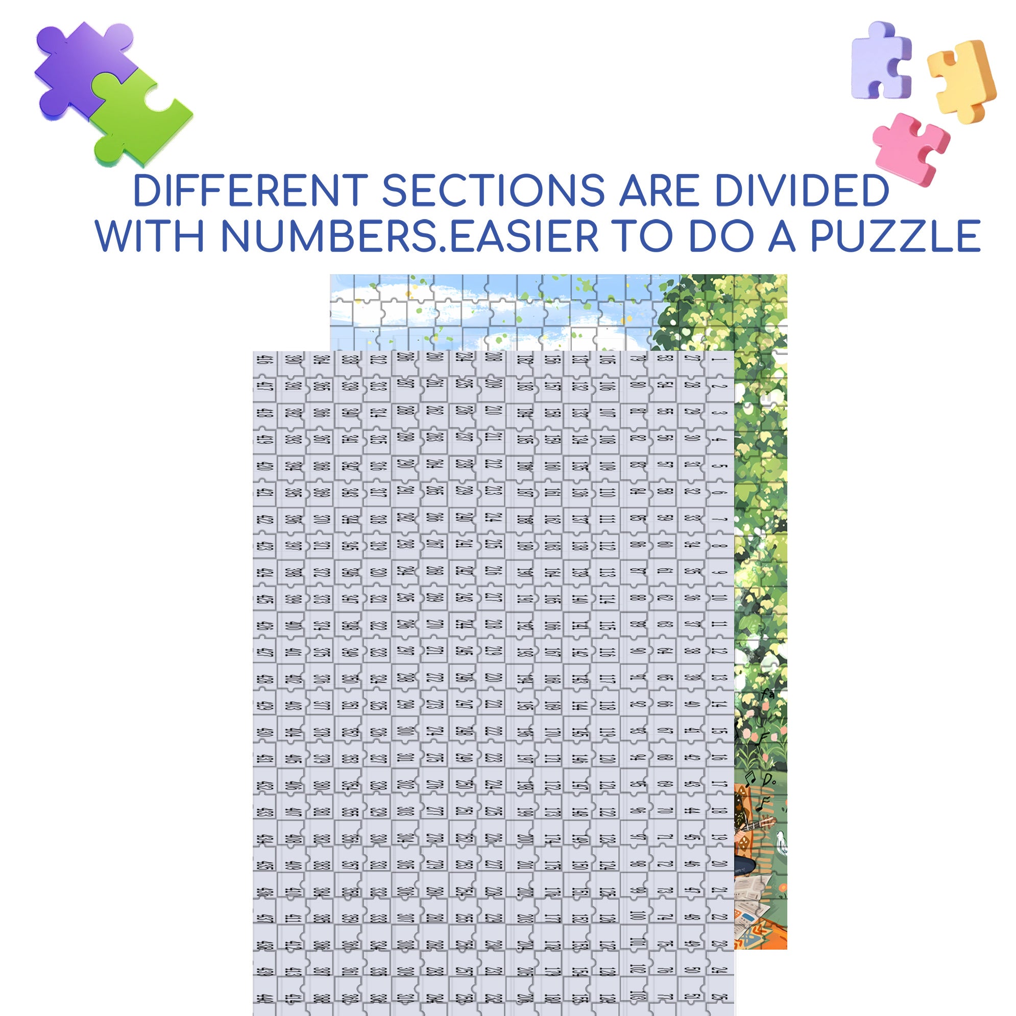 Friend's Picnic 500pcs/1000pcs Jigsaw Puzzle, Scratch-Resistant, Interactive Family Game & Brain-Boosting DIY Decor, Perfect for Halloween, Christmas & New Year Gifts, Family Puzzle Game