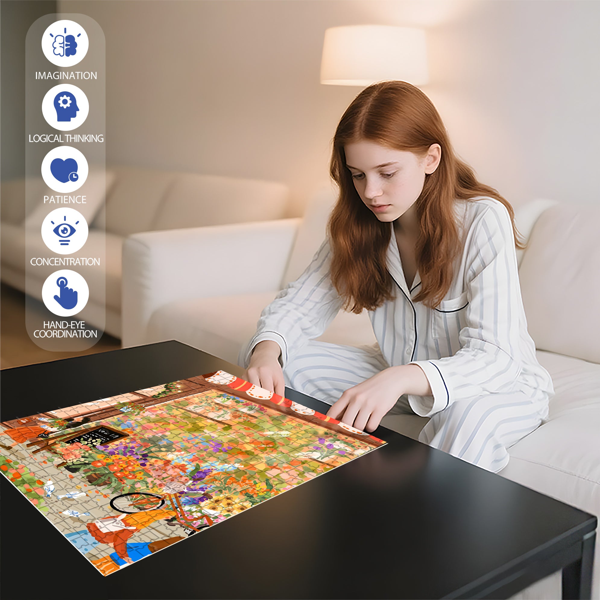 Go Shopping 500pcs/1000pcs Jigsaw Puzzle, Scratch-Resistant, Interactive Family Game & Brain-Boosting DIY Decor, Perfect for Halloween, Christmas & New Year Gifts, Family Puzzle Game