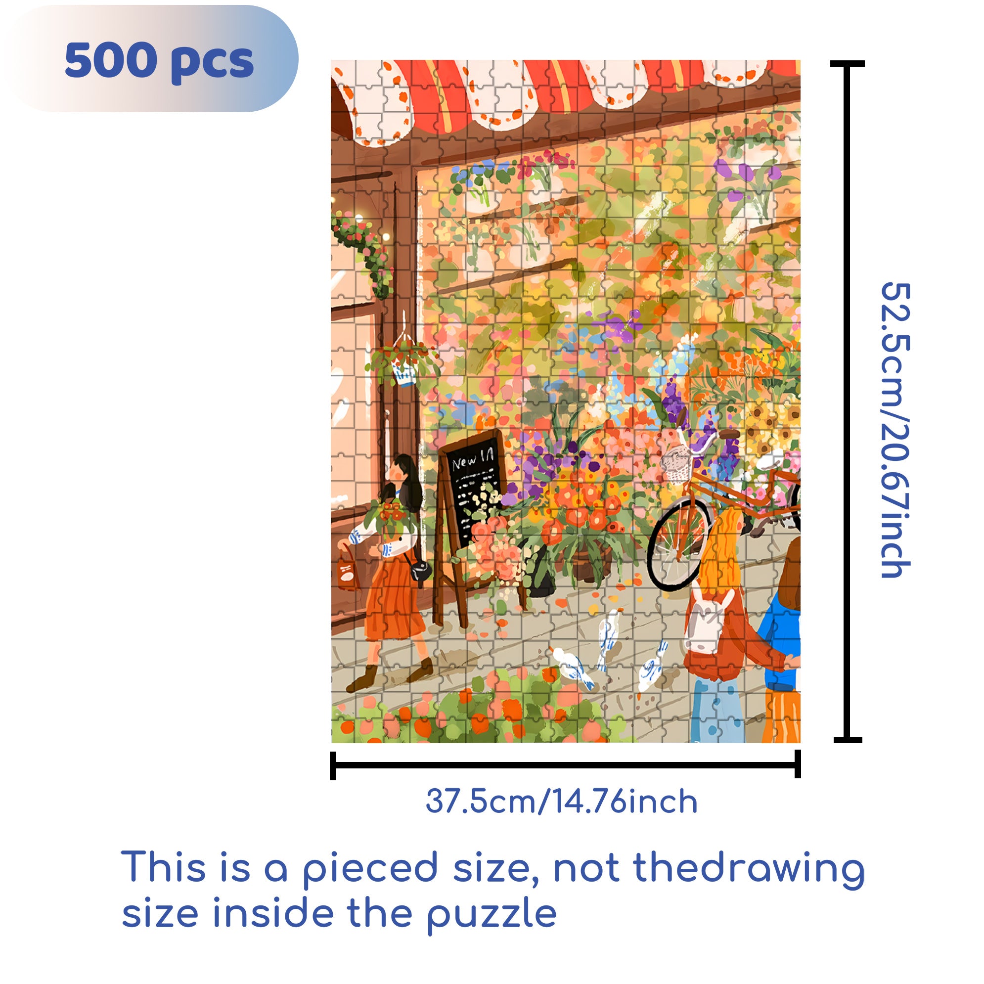 Go Shopping 500pcs/1000pcs Jigsaw Puzzle, Scratch-Resistant, Interactive Family Game & Brain-Boosting DIY Decor, Perfect for Halloween, Christmas & New Year Gifts, Family Puzzle Game