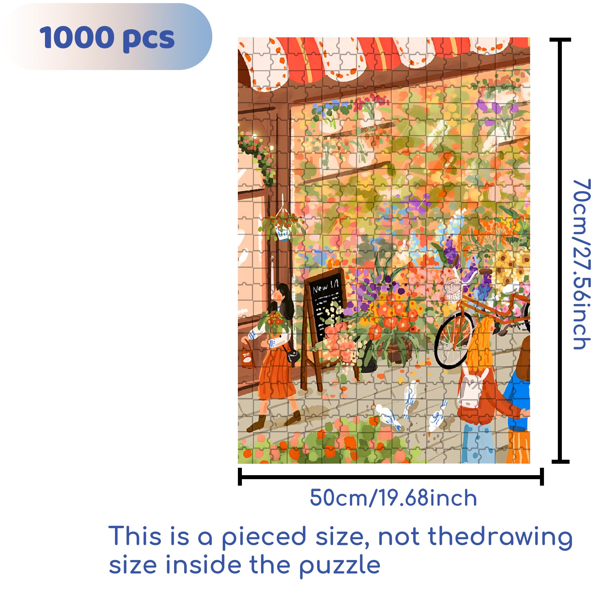 Go Shopping 500pcs/1000pcs Jigsaw Puzzle, Scratch-Resistant, Interactive Family Game & Brain-Boosting DIY Decor, Perfect for Halloween, Christmas & New Year Gifts, Family Puzzle Game