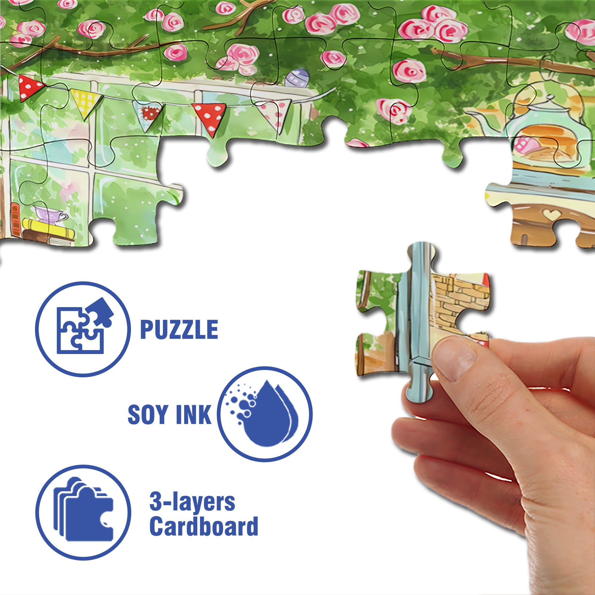 Go?ter de Paques 500pcs/1000pcs Jigsaw Puzzle, Scratch-Resistant, Interactive Family Game & Brain-Boosting DIY Decor, Perfect for Halloween, Christmas & New Year Gifts, Family Puzzle Game
