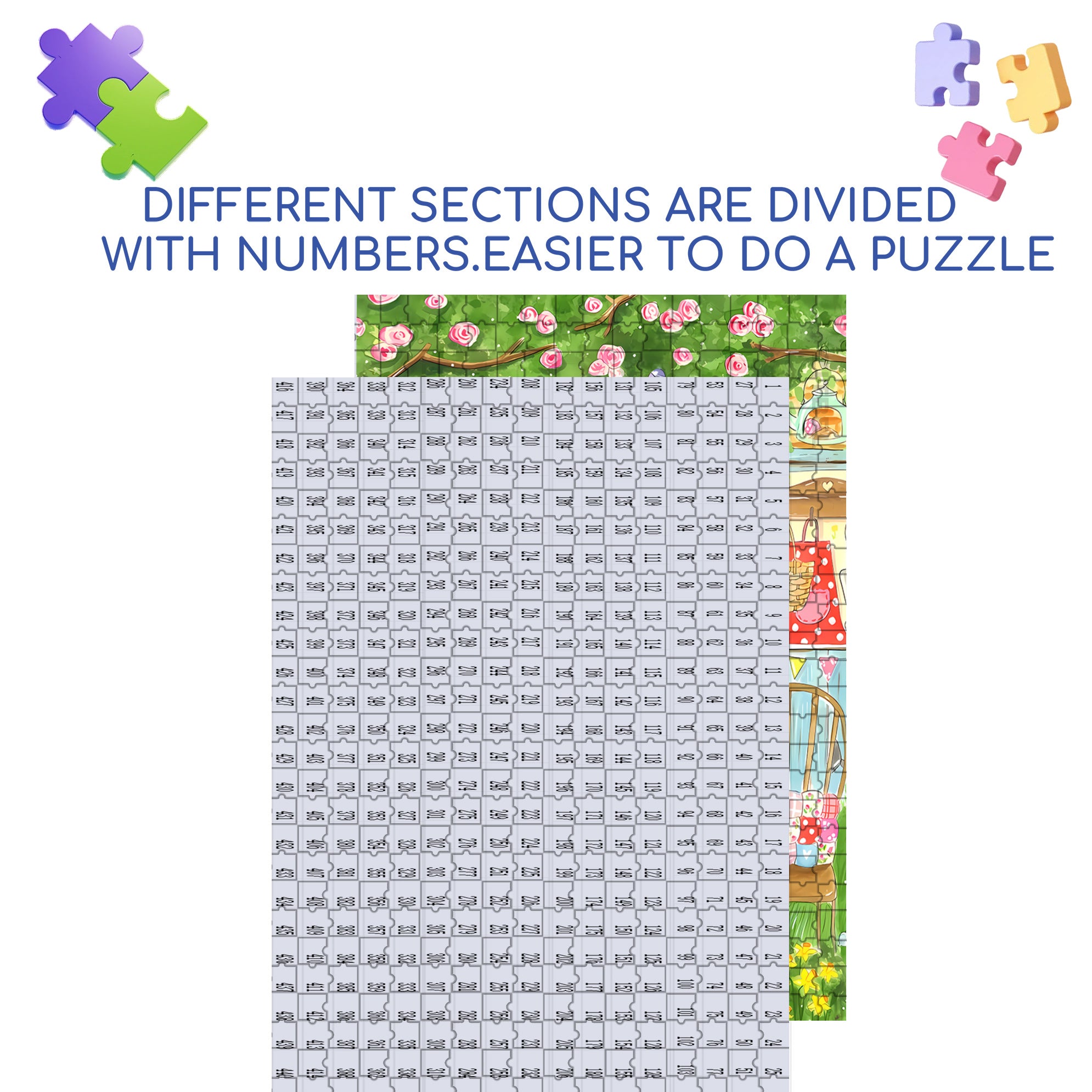 Go?ter de Paques 500pcs/1000pcs Jigsaw Puzzle, Scratch-Resistant, Interactive Family Game & Brain-Boosting DIY Decor, Perfect for Halloween, Christmas & New Year Gifts, Family Puzzle Game