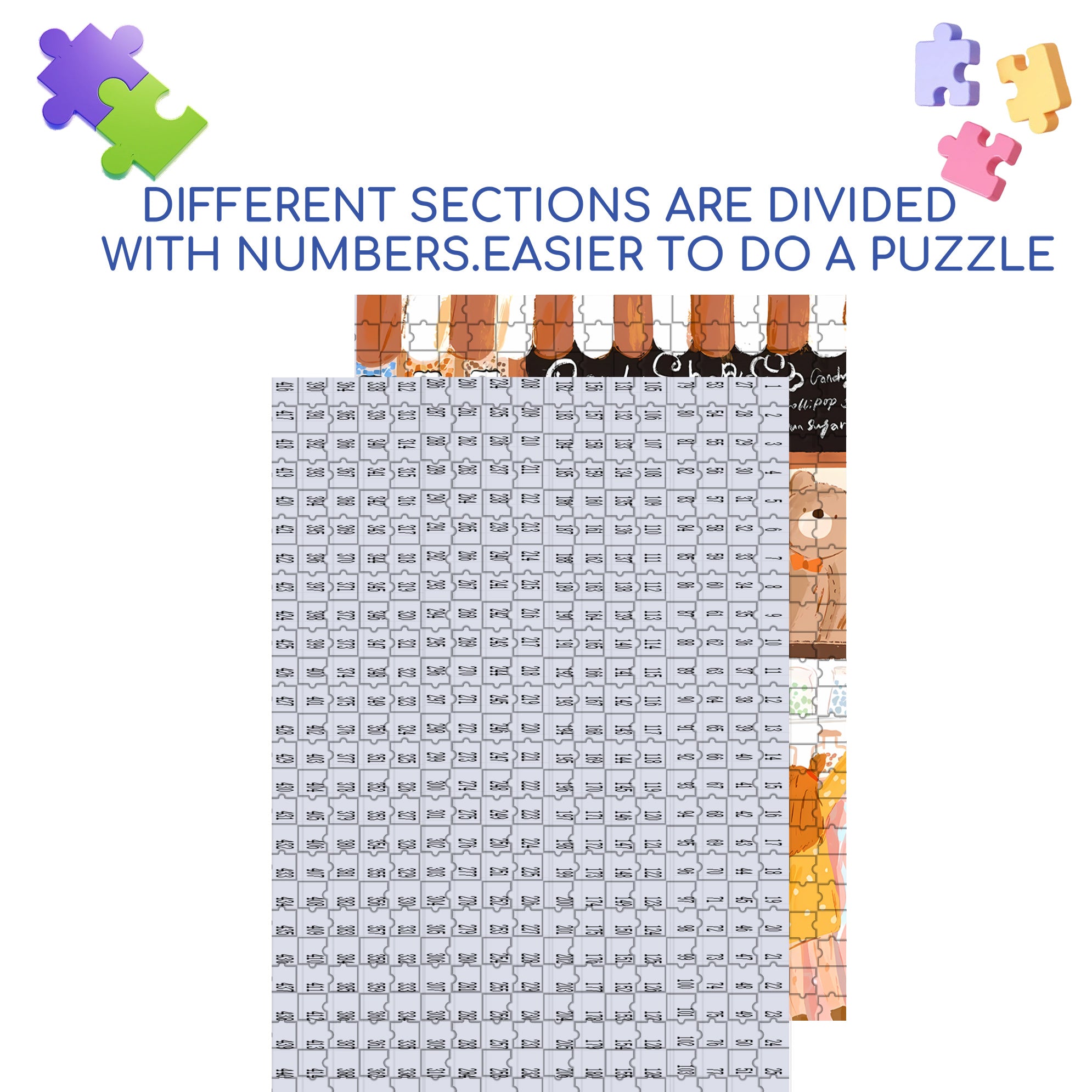 Hooray 500pcs/1000pcs Jigsaw Puzzle, Scratch-Resistant, Interactive Family Game & Brain-Boosting DIY Decor, Perfect for Halloween, Christmas & New Year Gifts, Family Puzzle Game