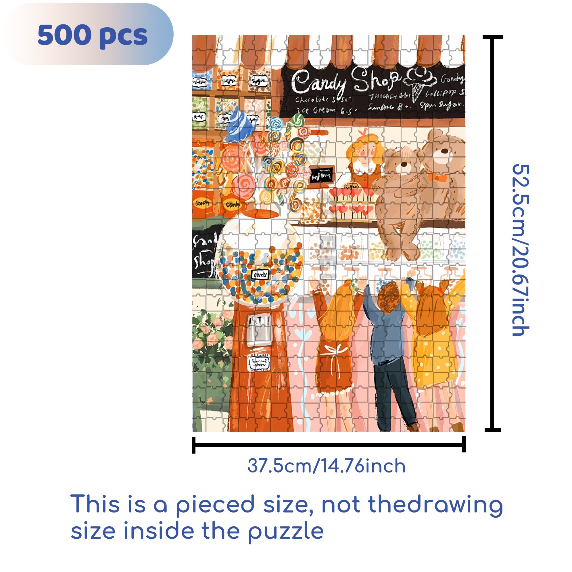 Hooray 500pcs/1000pcs Jigsaw Puzzle, Scratch-Resistant, Interactive Family Game & Brain-Boosting DIY Decor, Perfect for Halloween, Christmas & New Year Gifts, Family Puzzle Game