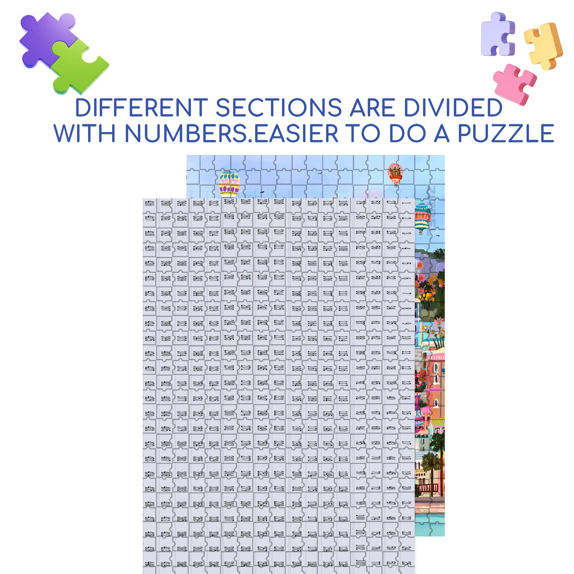 Hot Air Balloon Capital 500pcs/1000pcs Jigsaw Puzzle, Scratch-Resistant, Interactive Family Game & Brain-Boosting DIY Decor, Perfect for Halloween, Christmas & New Year Gifts, Family Puzzle Game