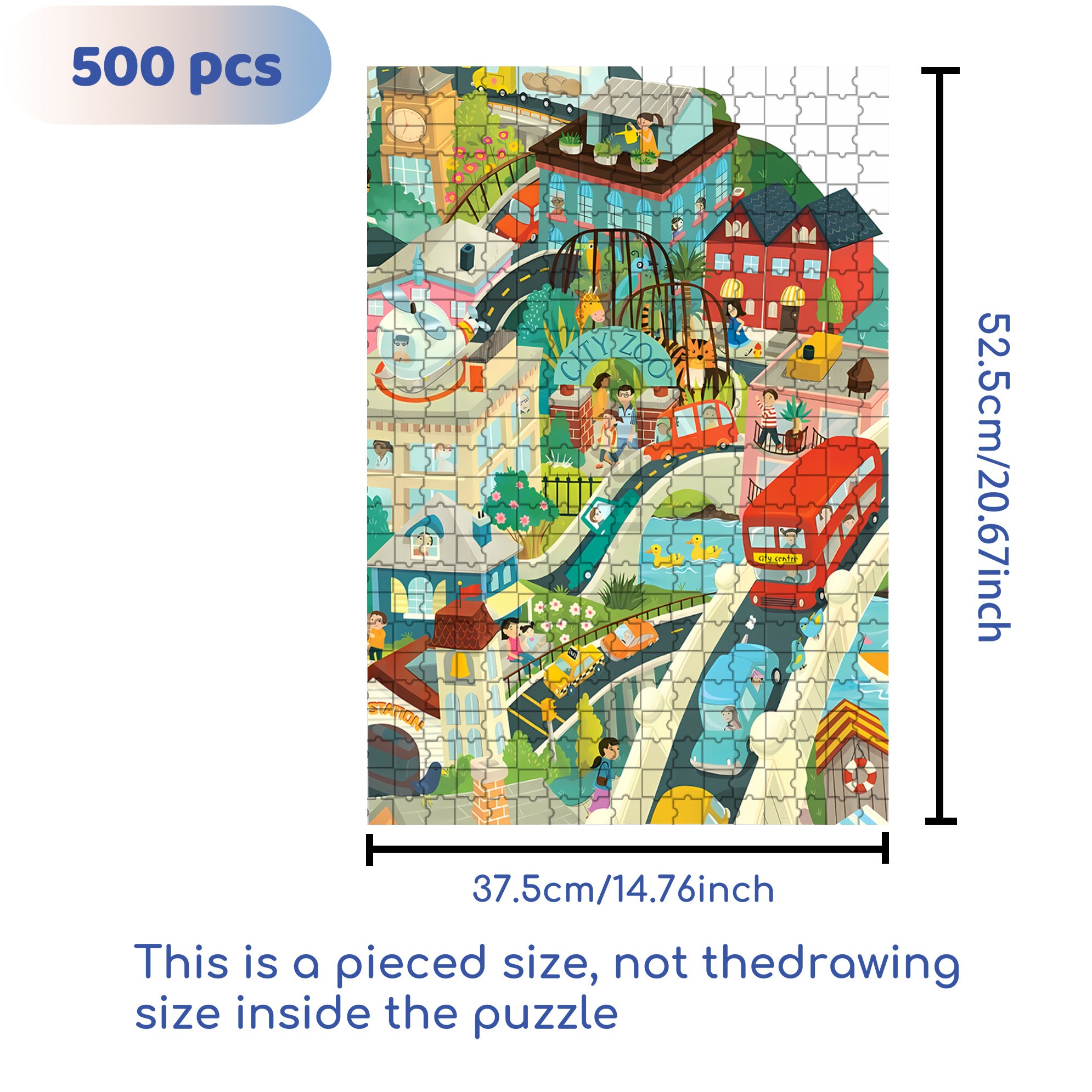 Illustration For Children's 500pcs/1000pcs Jigsaw Puzzle, Scratch-Resistant, Interactive Family Game & Brain-Boosting DIY Decor, Perfect for Halloween, Christmas & New Year Gifts, Family Puzzle Game