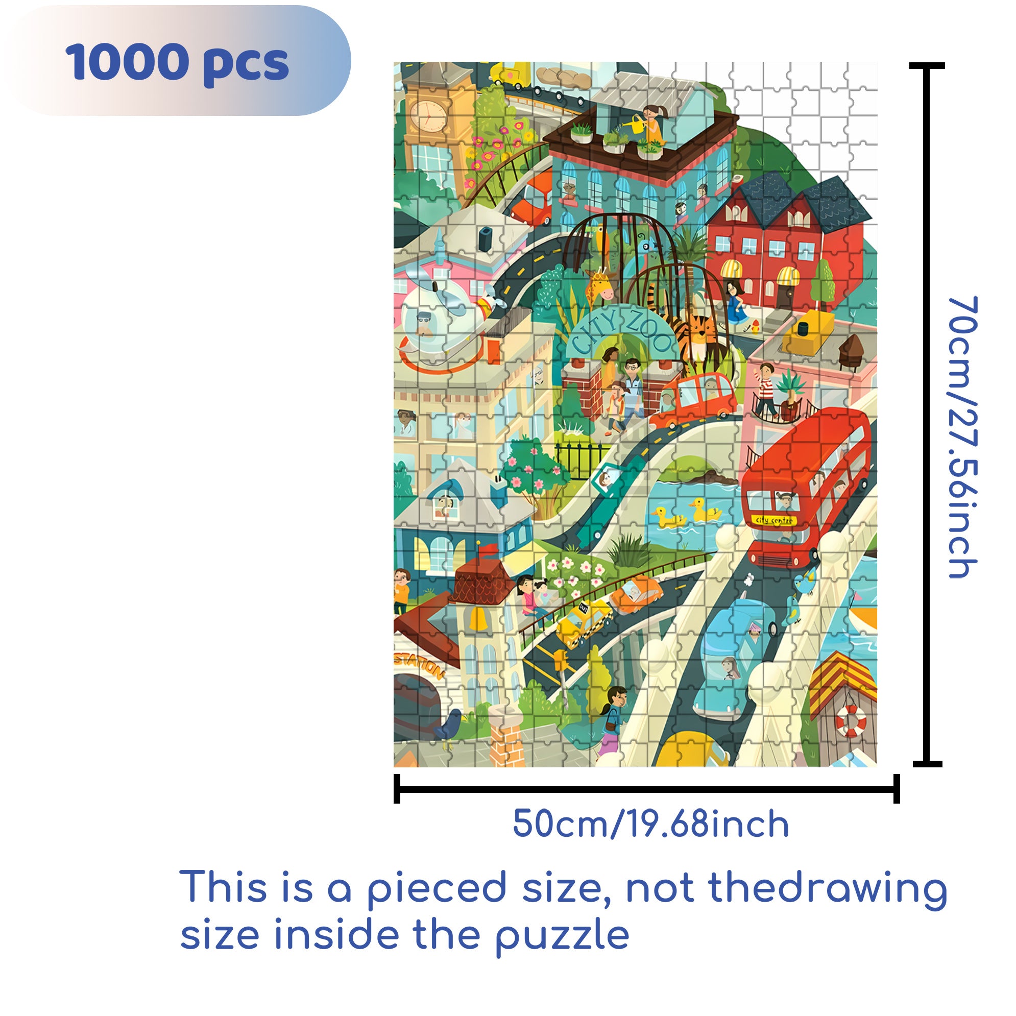 Illustration For Children's 500pcs/1000pcs Jigsaw Puzzle, Scratch-Resistant, Interactive Family Game & Brain-Boosting DIY Decor, Perfect for Halloween, Christmas & New Year Gifts, Family Puzzle Game