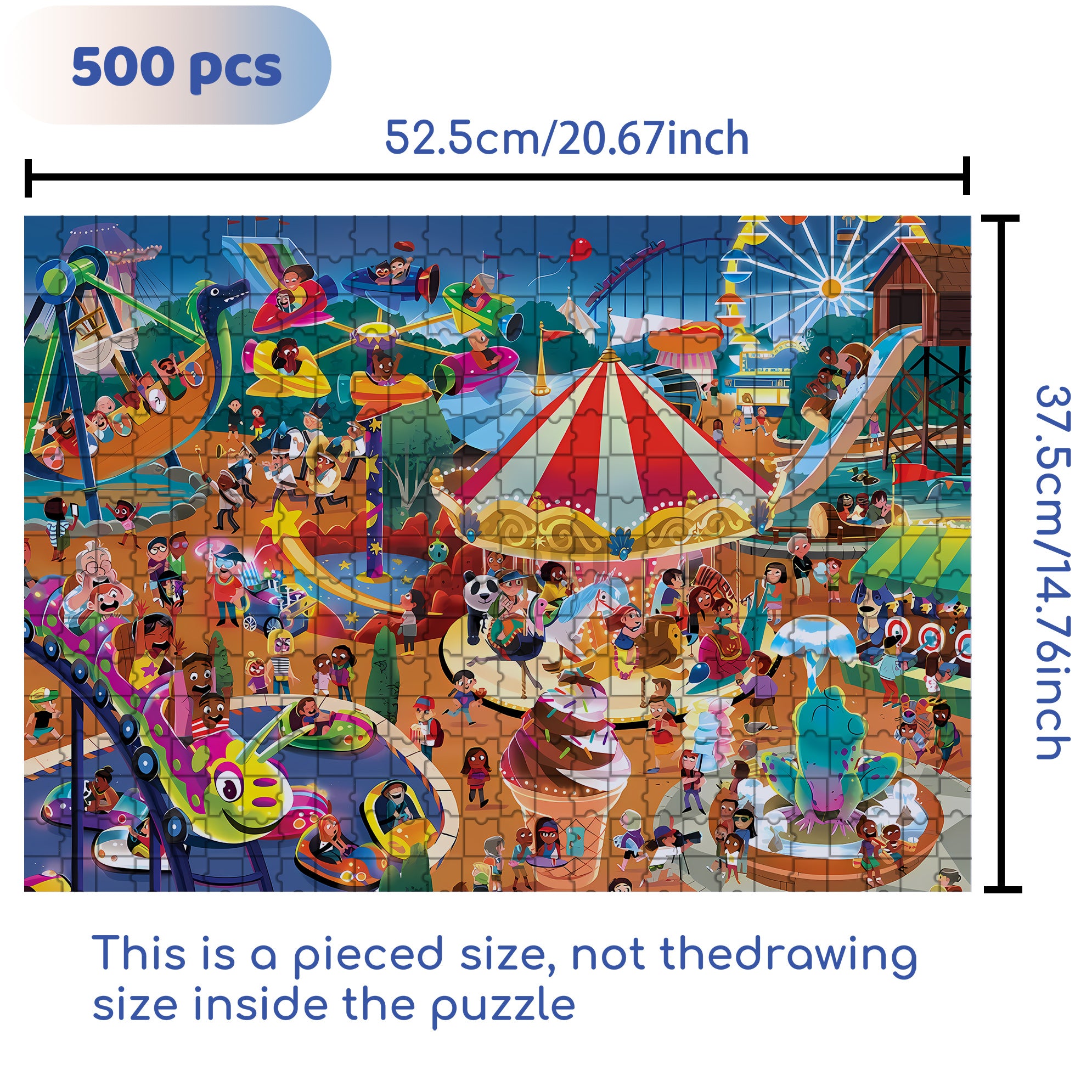 Laughter and Joy 500pcs/1000pcs Jigsaw Puzzle, Scratch-Resistant, Interactive Family Game & Brain-Boosting DIY Decor, Perfect for Halloween, Christmas & New Year Gifts, Family Puzzle Game