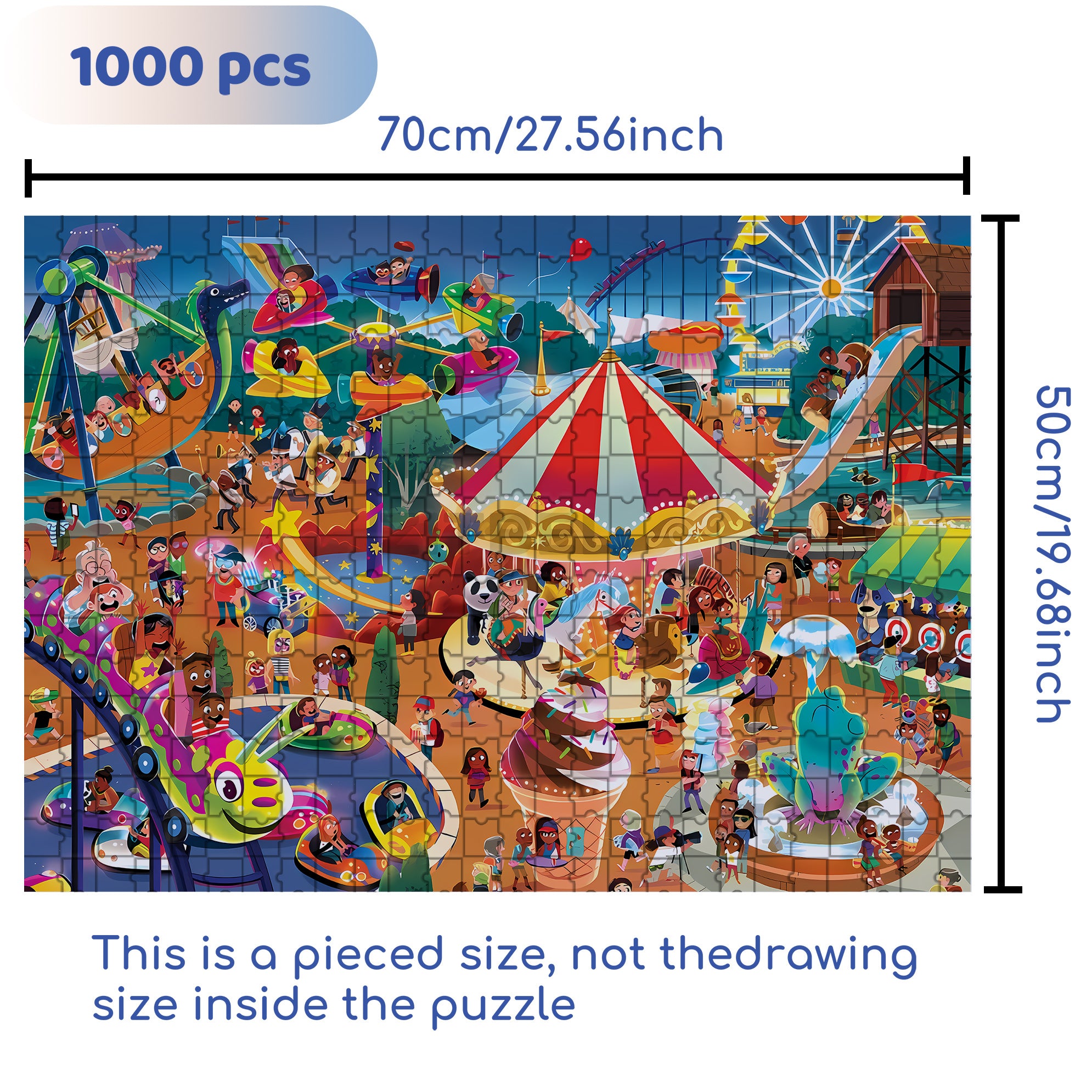 Laughter and Joy 500pcs/1000pcs Jigsaw Puzzle, Scratch-Resistant, Interactive Family Game & Brain-Boosting DIY Decor, Perfect for Halloween, Christmas & New Year Gifts, Family Puzzle Game