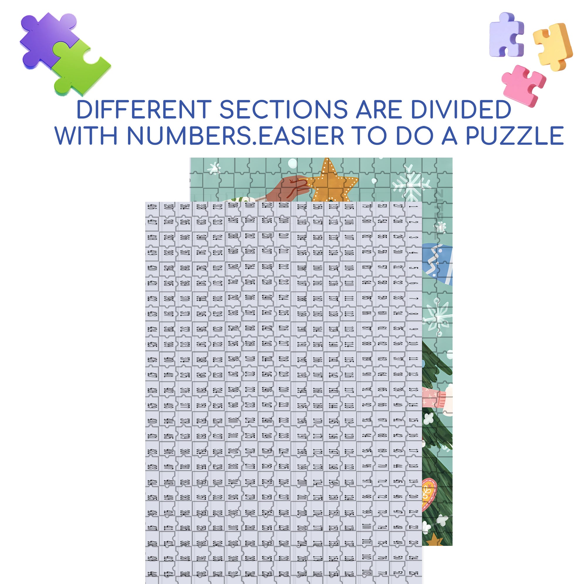 Let's Decorate Together 500pcs/1000pcs Jigsaw Puzzle, Scratch-Resistant, Interactive Family Game & Brain-Boosting DIY Decor, Perfect for Halloween, Christmas & New Year Gifts, Family Puzzle Game