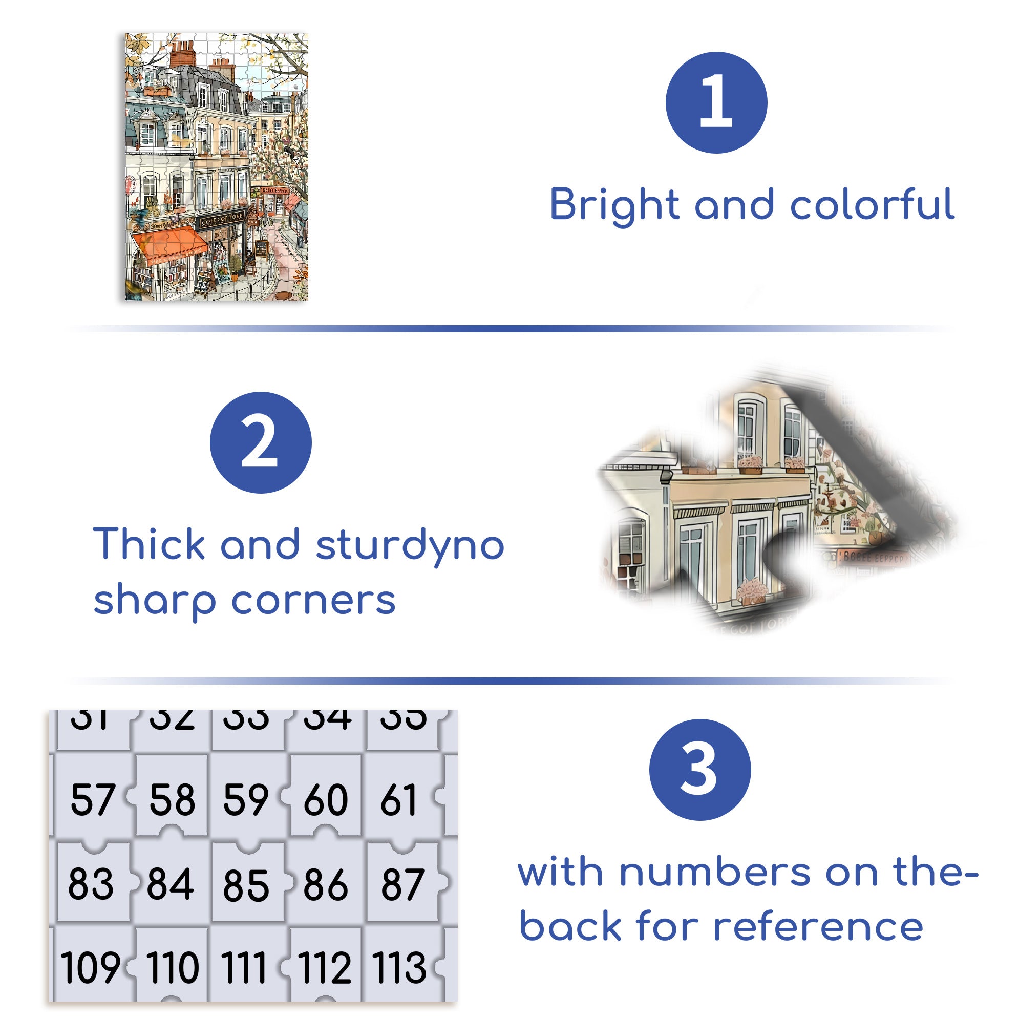Literary Town 500pcs/1000pcs Jigsaw Puzzle, Scratch-Resistant, Interactive Family Game & Brain-Boosting DIY Decor, Perfect for Halloween, Christmas & New Year Gifts, Family Puzzle Game