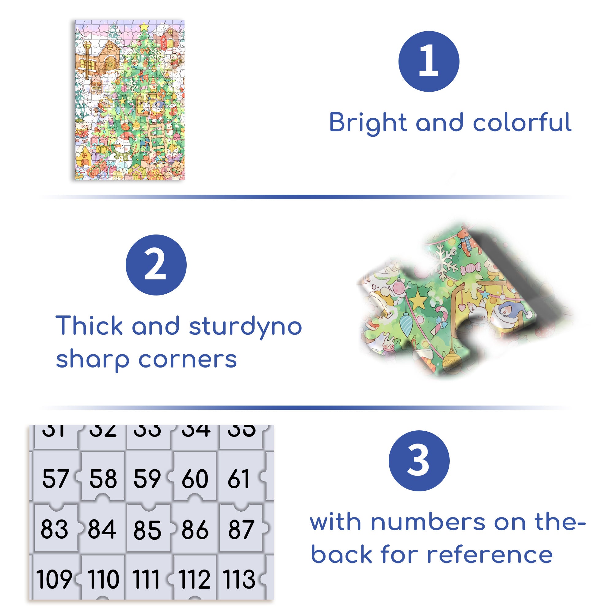 Little Animals' Christmas 500pcs/1000pcs Jigsaw Puzzle, Scratch-Resistant, Interactive Family Game & Brain-Boosting DIY Decor, Perfect for Halloween, Christmas & New Year Gifts, Family Puzzle Game