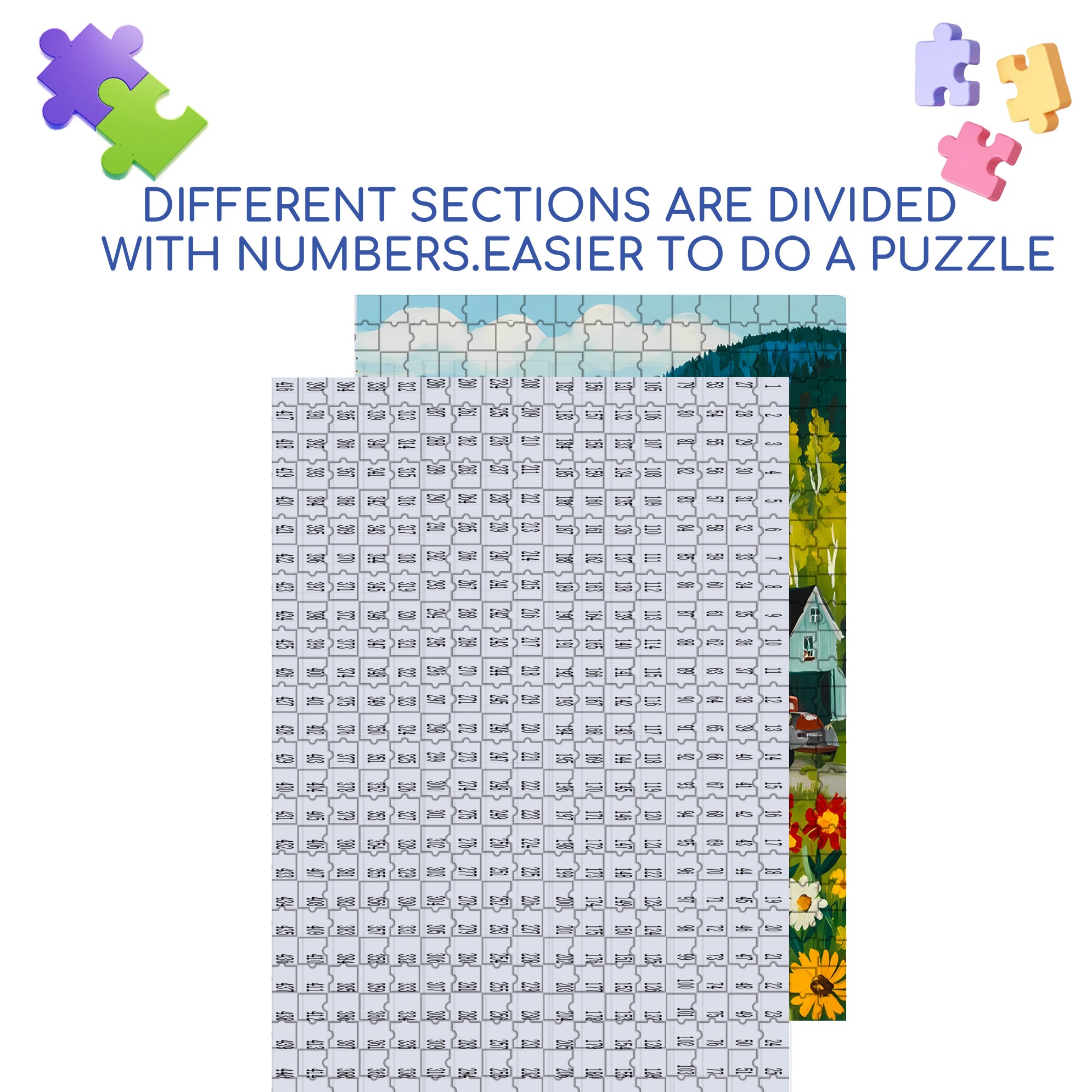 Lucerne 2 500pcs/1000pcs Jigsaw Puzzle, Scratch-Resistant, Interactive Family Game & Brain-Boosting DIY Decor, Perfect for Halloween, Christmas & New Year Gifts, Family Puzzle Game