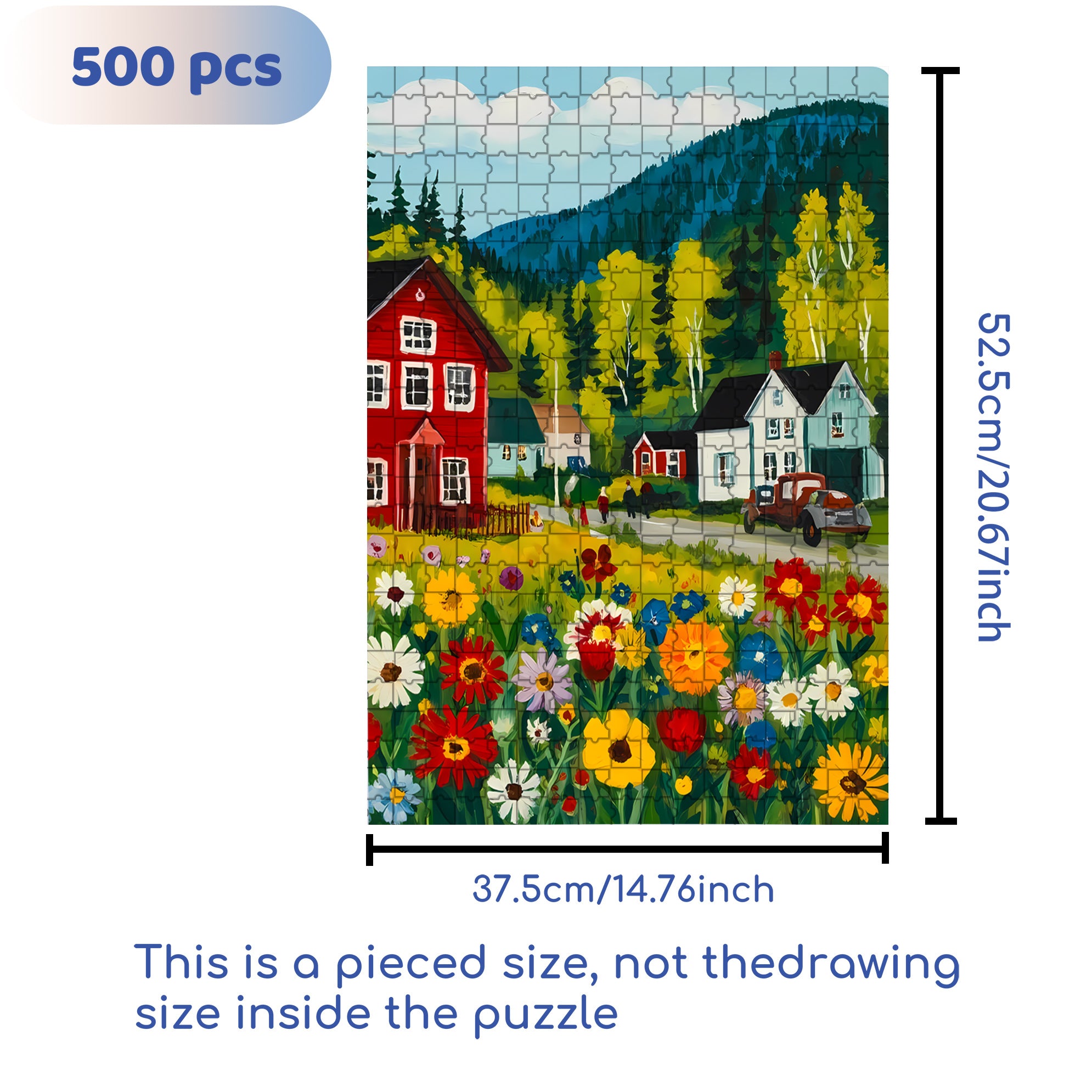 Lucerne 2 500pcs/1000pcs Jigsaw Puzzle, Scratch-Resistant, Interactive Family Game & Brain-Boosting DIY Decor, Perfect for Halloween, Christmas & New Year Gifts, Family Puzzle Game
