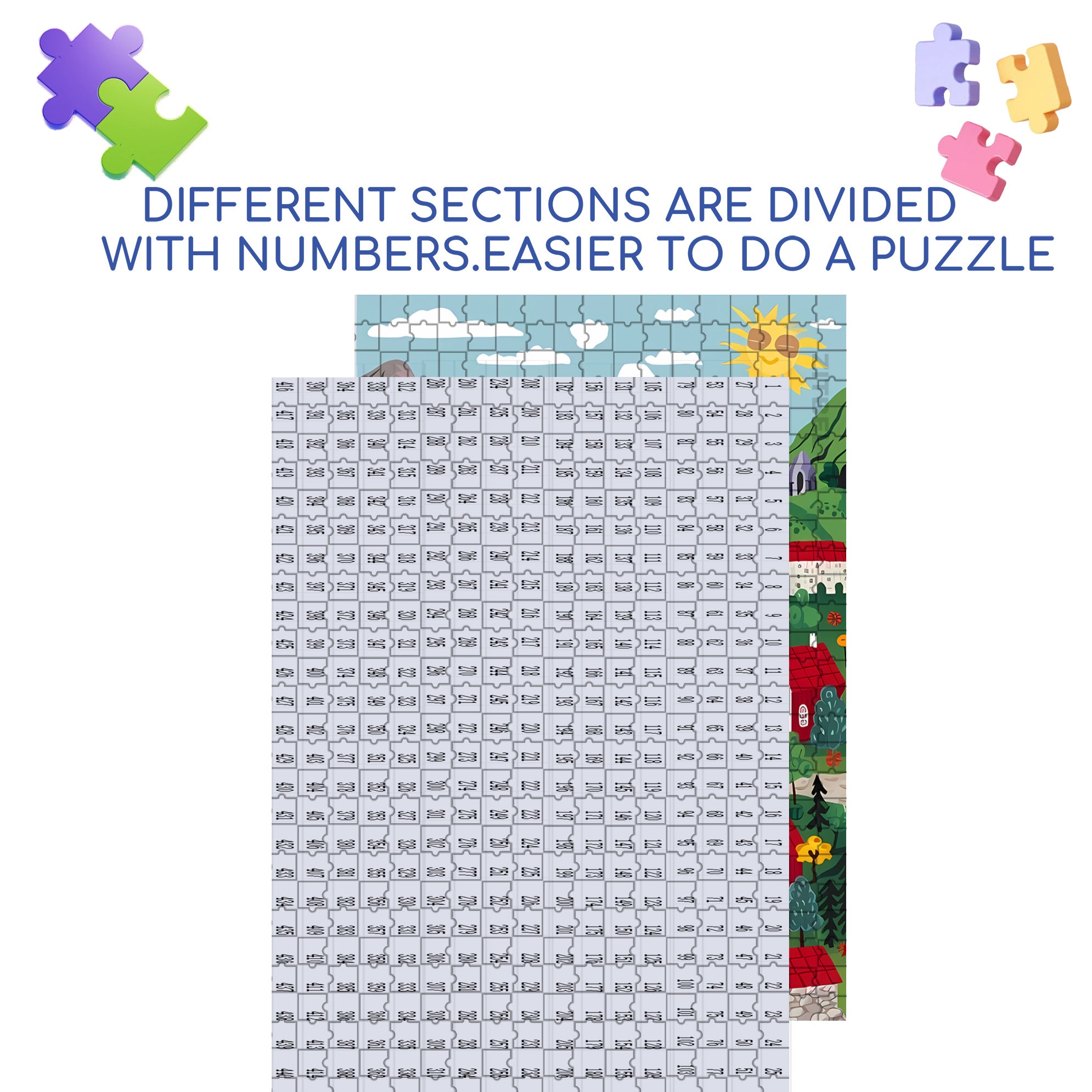Lucerne 500pcs/1000pcs Jigsaw Puzzle, Scratch-Resistant, Interactive Family Game & Brain-Boosting DIY Decor, Perfect for Halloween, Christmas & New Year Gifts, Family Puzzle Game