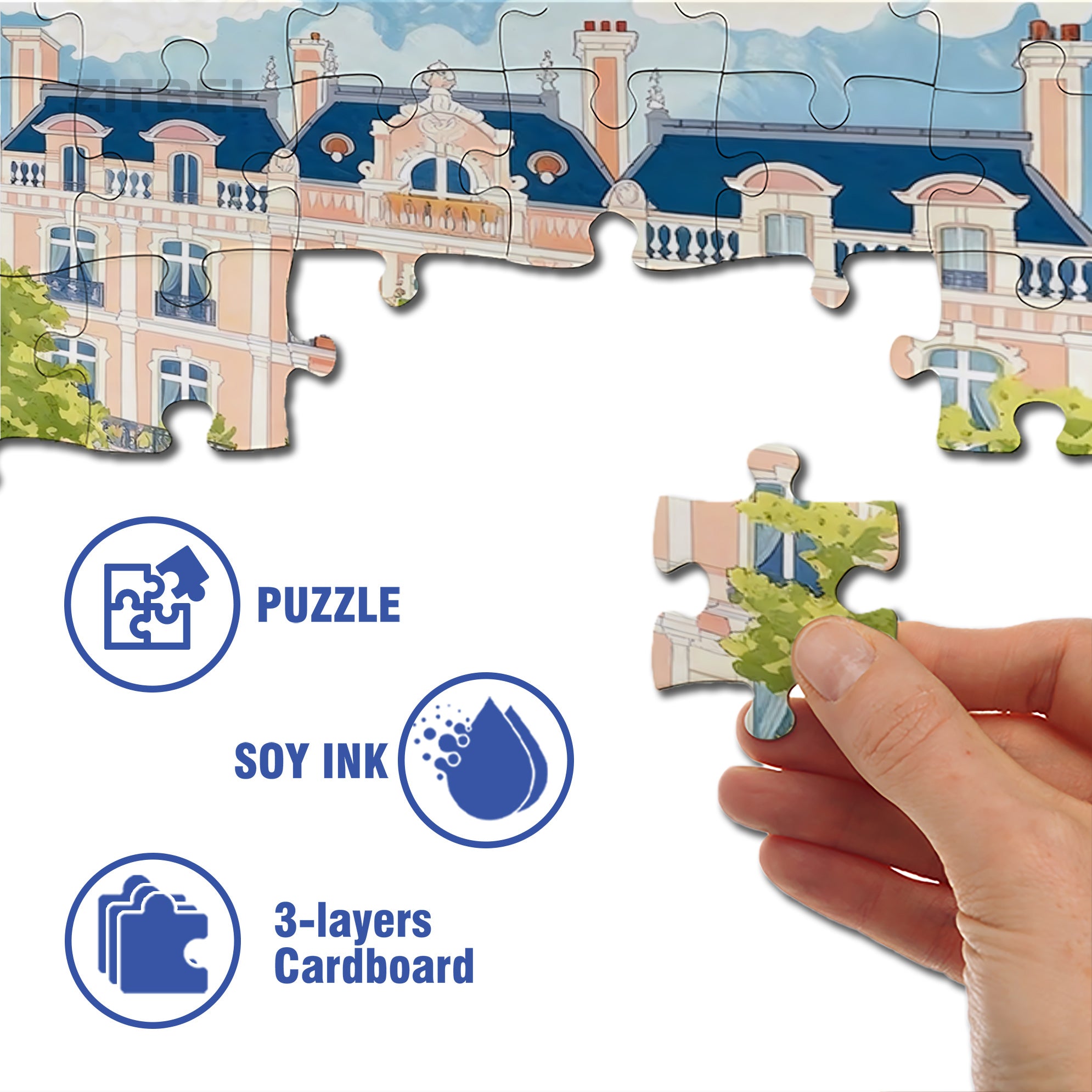 Man and Nature 500pcs/1000pcs Jigsaw Puzzle, Scratch-Resistant, Interactive Family Game & Brain-Boosting DIY Decor, Perfect for Halloween, Christmas & New Year Gifts, Family Puzzle Game