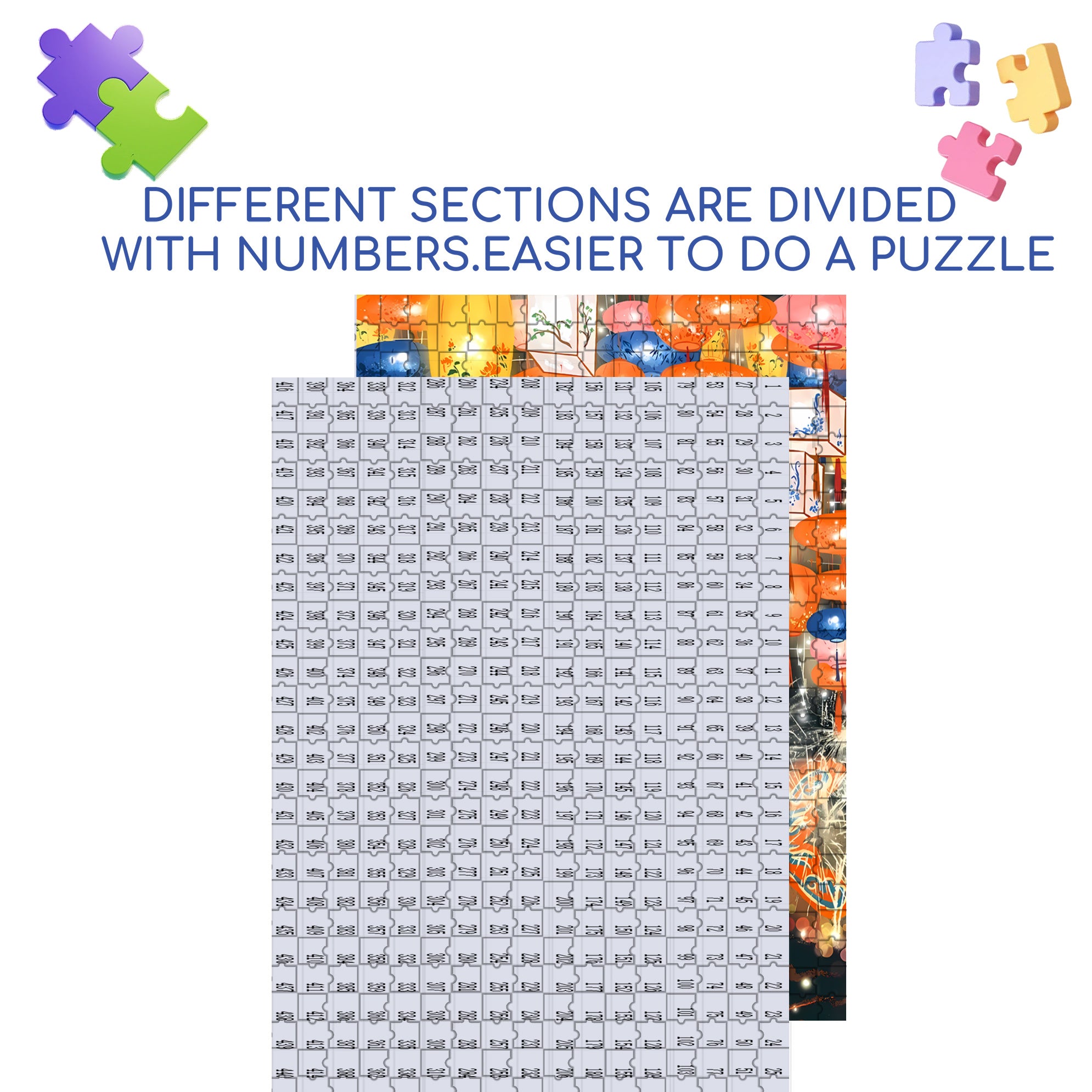 Mid-Autumn Festival 500pcs/1000pcs Jigsaw Puzzle, Scratch-Resistant, Interactive Family Game & Brain-Boosting DIY Decor, Perfect for Halloween, Christmas & New Year Gifts, Family Puzzle Game