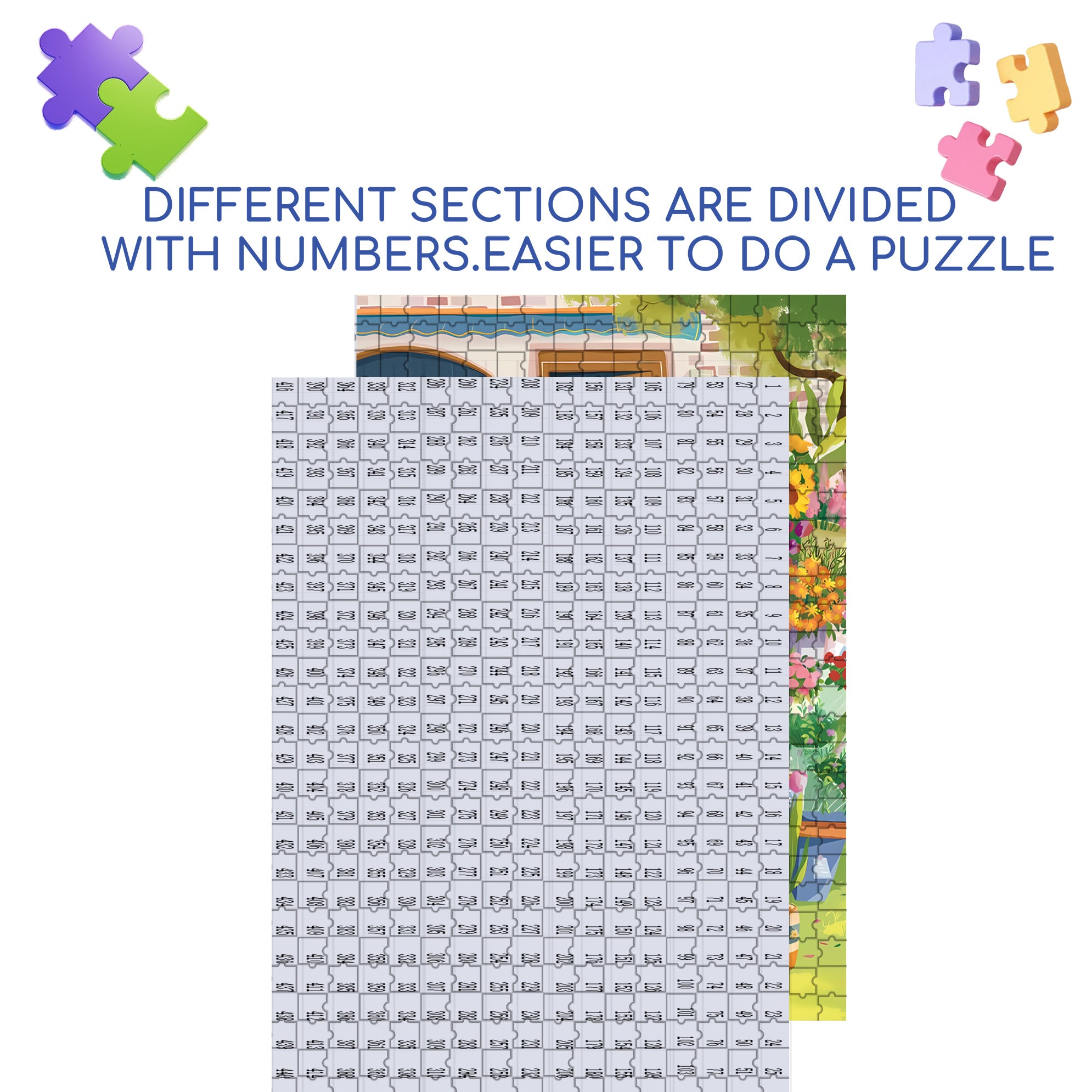 Nancy's Flower Shop 500pcs/1000pcs Jigsaw Puzzle, Scratch-Resistant, Interactive Family Game & Brain-Boosting DIY Decor, Perfect for Halloween, Christmas & New Year Gifts, Family Puzzle Game