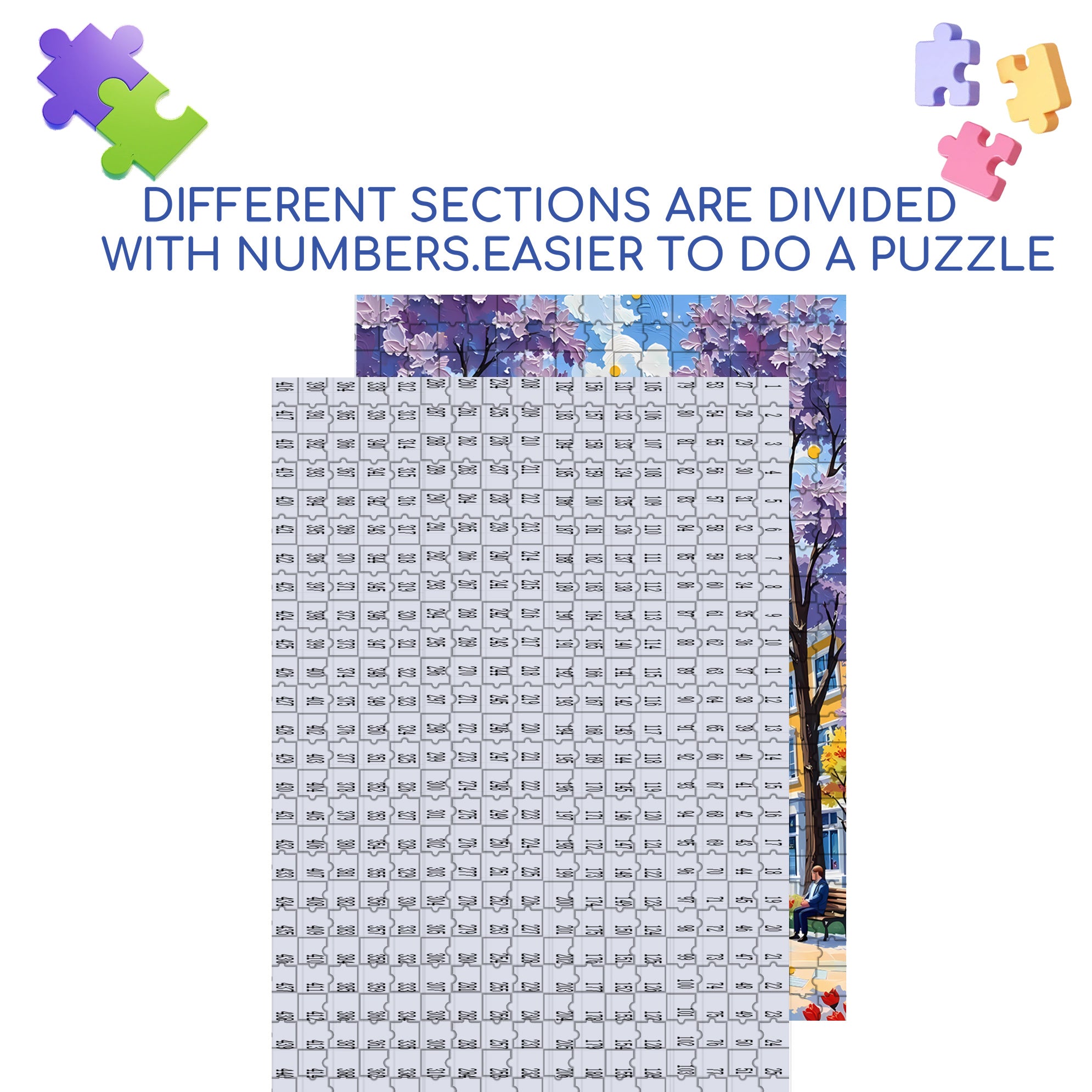Park Scenery 500pcs/1000pcs Jigsaw Puzzle, Scratch-Resistant, Interactive Family Game & Brain-Boosting DIY Decor, Perfect for Halloween, Christmas & New Year Gifts, Family Puzzle Game