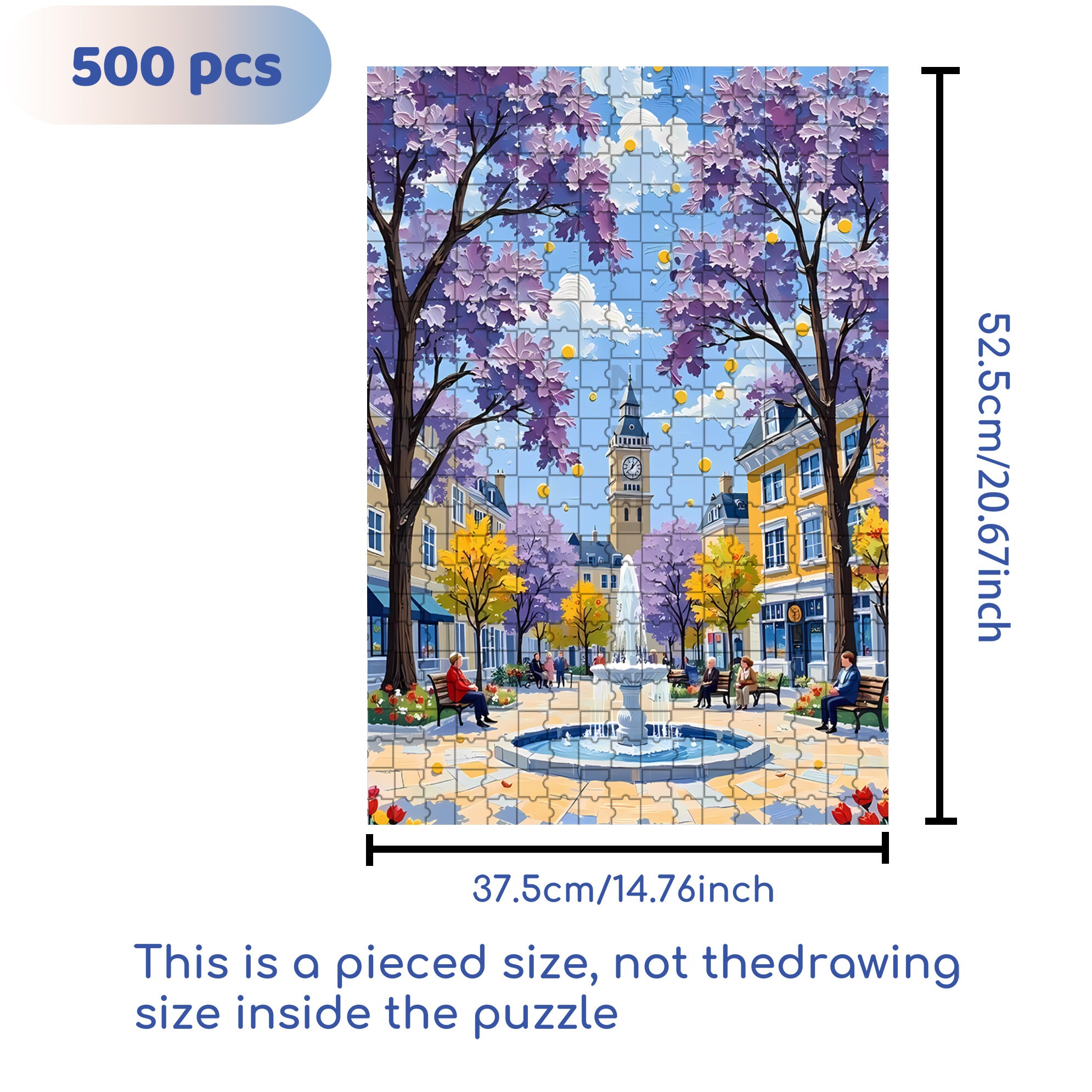 Park Scenery 500pcs/1000pcs Jigsaw Puzzle, Scratch-Resistant, Interactive Family Game & Brain-Boosting DIY Decor, Perfect for Halloween, Christmas & New Year Gifts, Family Puzzle Game