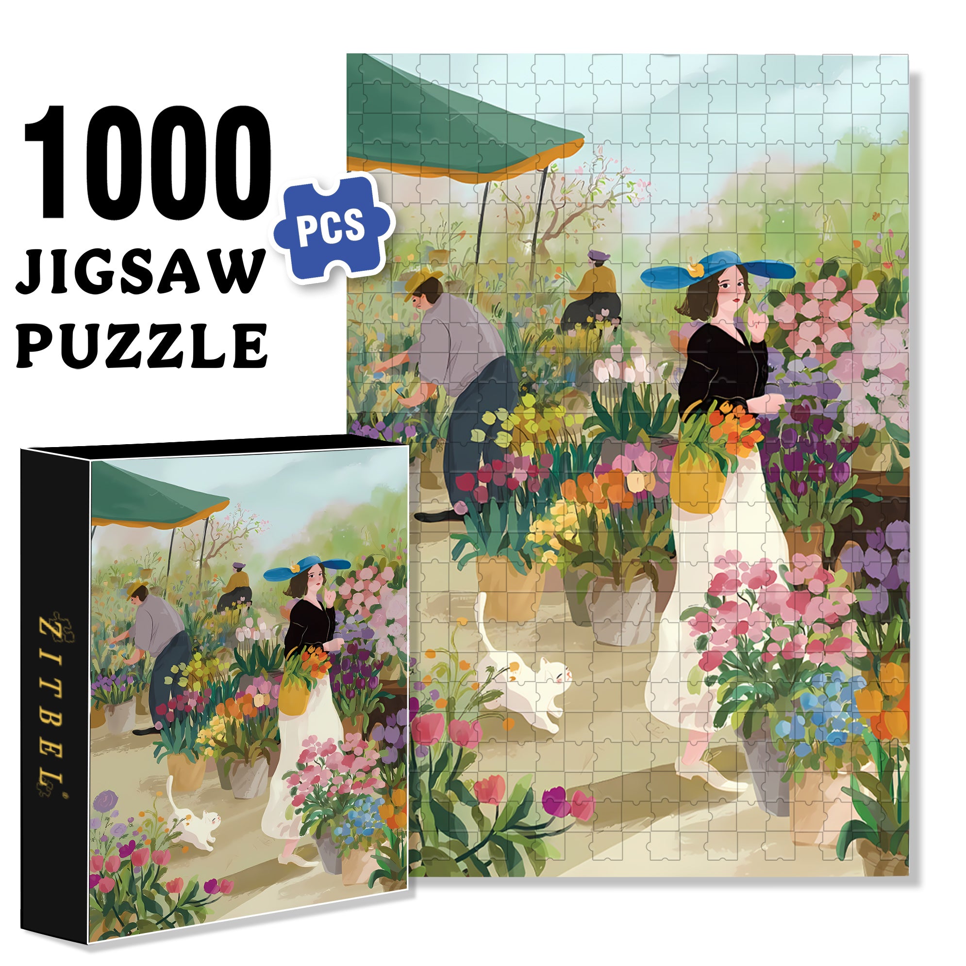Pretty Woman 500pcs/1000pcs Jigsaw Puzzle, Scratch-Resistant, Interactive Family Game & Brain-Boosting DIY Decor, Perfect for Halloween, Christmas & New Year Gifts, Family Puzzle Game