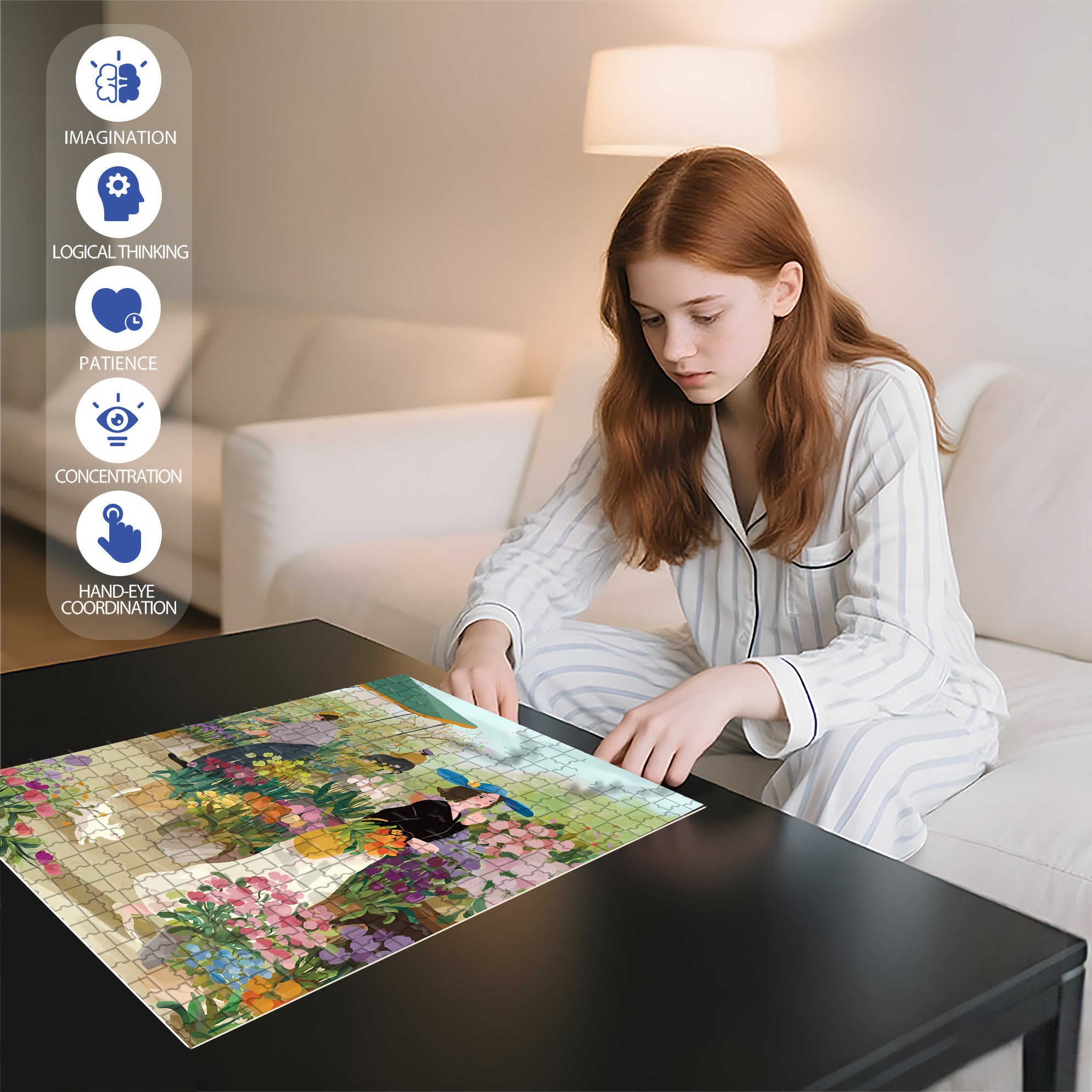 Pretty Woman 500pcs/1000pcs Jigsaw Puzzle, Scratch-Resistant, Interactive Family Game & Brain-Boosting DIY Decor, Perfect for Halloween, Christmas & New Year Gifts, Family Puzzle Game