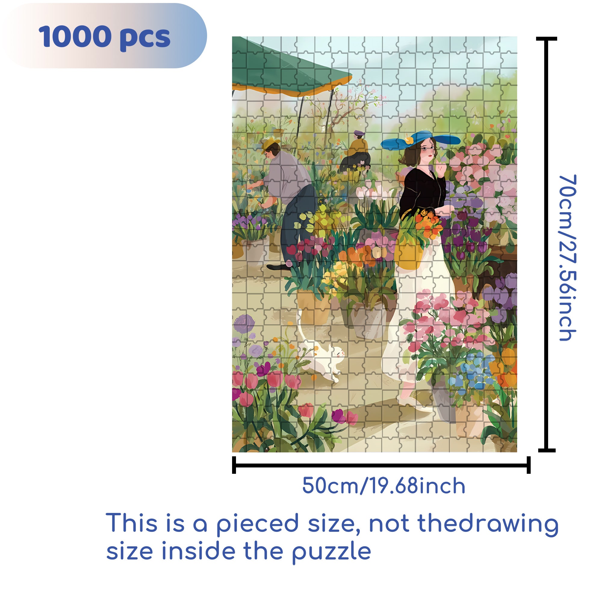 Pretty Woman 500pcs/1000pcs Jigsaw Puzzle, Scratch-Resistant, Interactive Family Game & Brain-Boosting DIY Decor, Perfect for Halloween, Christmas & New Year Gifts, Family Puzzle Game