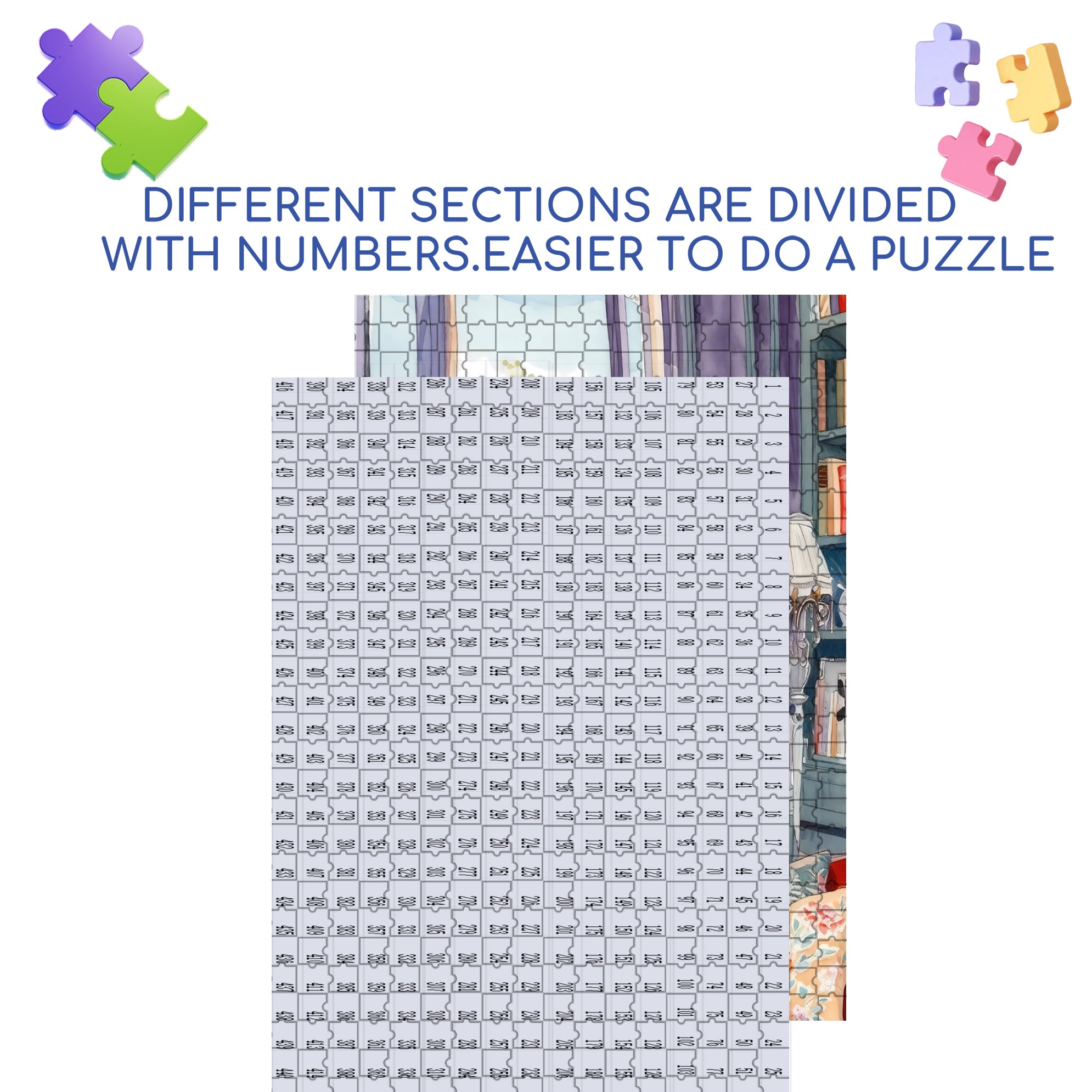 Purple World 500pcs/1000pcs Jigsaw Puzzle, Scratch-Resistant, Interactive Family Game & Brain-Boosting DIY Decor, Perfect for Halloween, Christmas & New Year Gifts, Family Puzzle Game