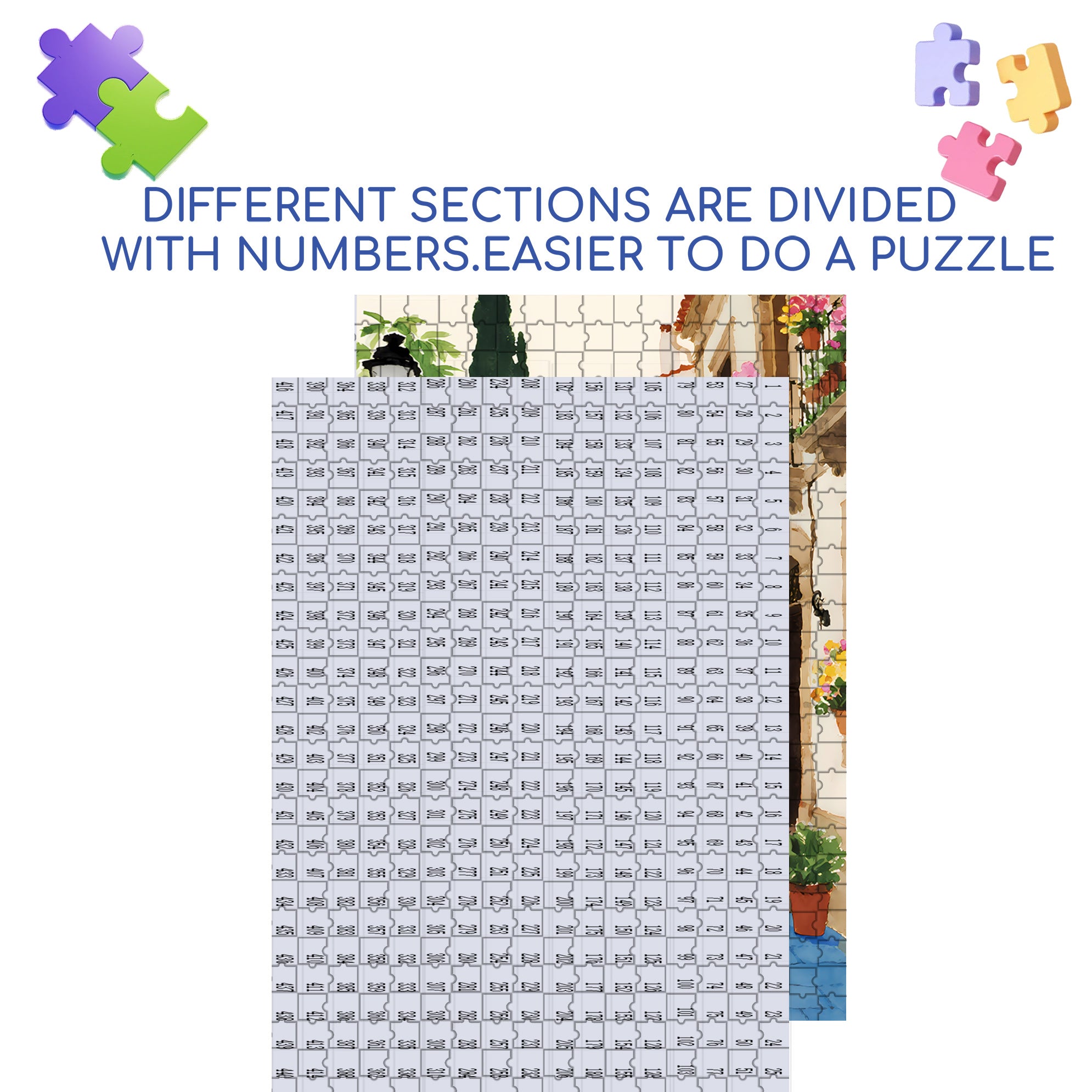 Quiet Streets 500pcs/1000pcs Jigsaw Puzzle, Scratch-Resistant, Interactive Family Game & Brain-Boosting DIY Decor, Perfect for Halloween, Christmas & New Year Gifts, Family Puzzle Game