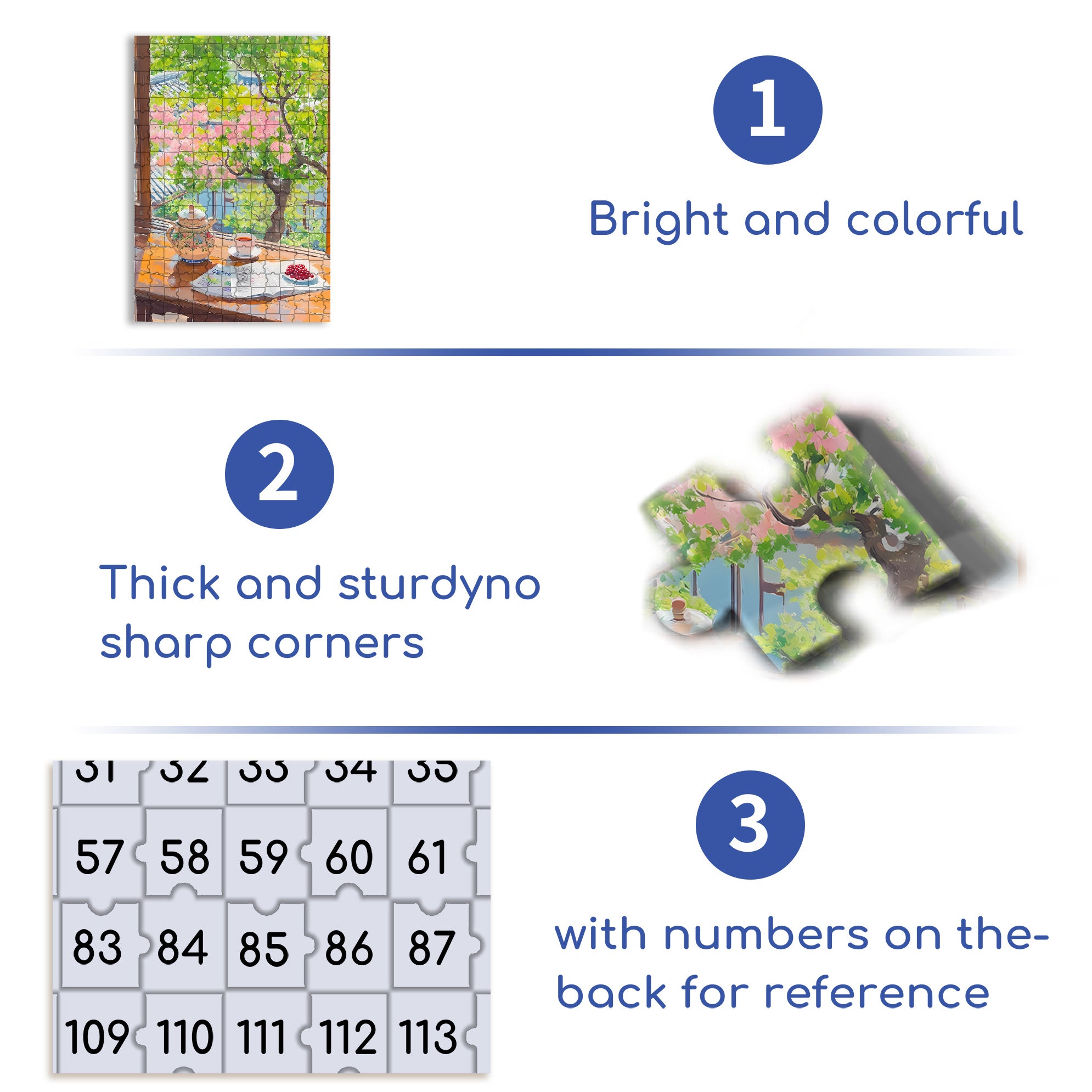 Spring Afternoon 500pcs/1000pcs Jigsaw Puzzle, Scratch-Resistant, Interactive Family Game & Brain-Boosting DIY Decor, Perfect for Halloween, Christmas & New Year Gifts, Family Puzzle Game