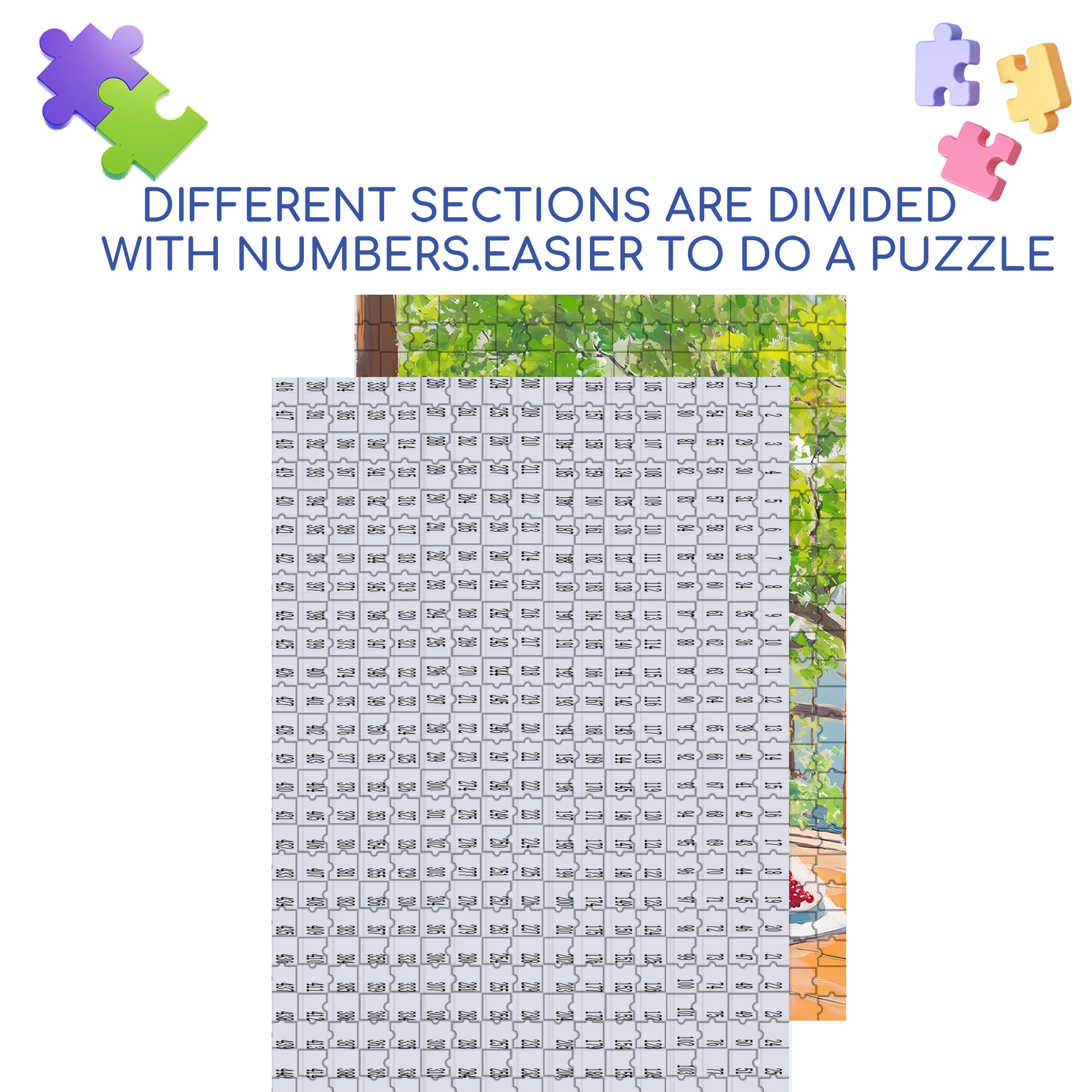 Spring Afternoon 500pcs/1000pcs Jigsaw Puzzle, Scratch-Resistant, Interactive Family Game & Brain-Boosting DIY Decor, Perfect for Halloween, Christmas & New Year Gifts, Family Puzzle Game