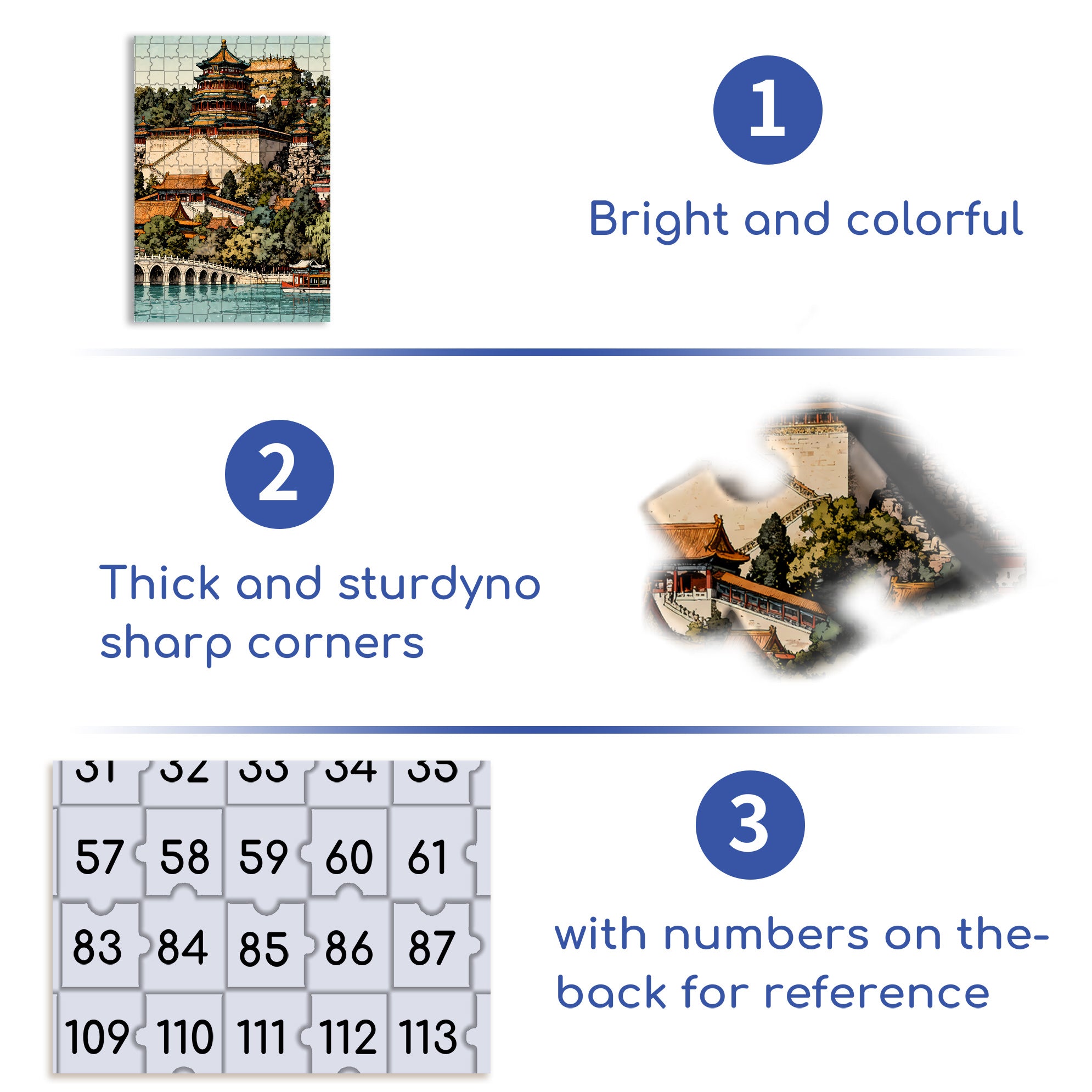 Summer Palace 500pcs/1000pcs Jigsaw Puzzle, Scratch-Resistant, Interactive Family Game & Brain-Boosting DIY Decor, Perfect for Halloween, Christmas & New Year Gifts, Family Puzzle Game