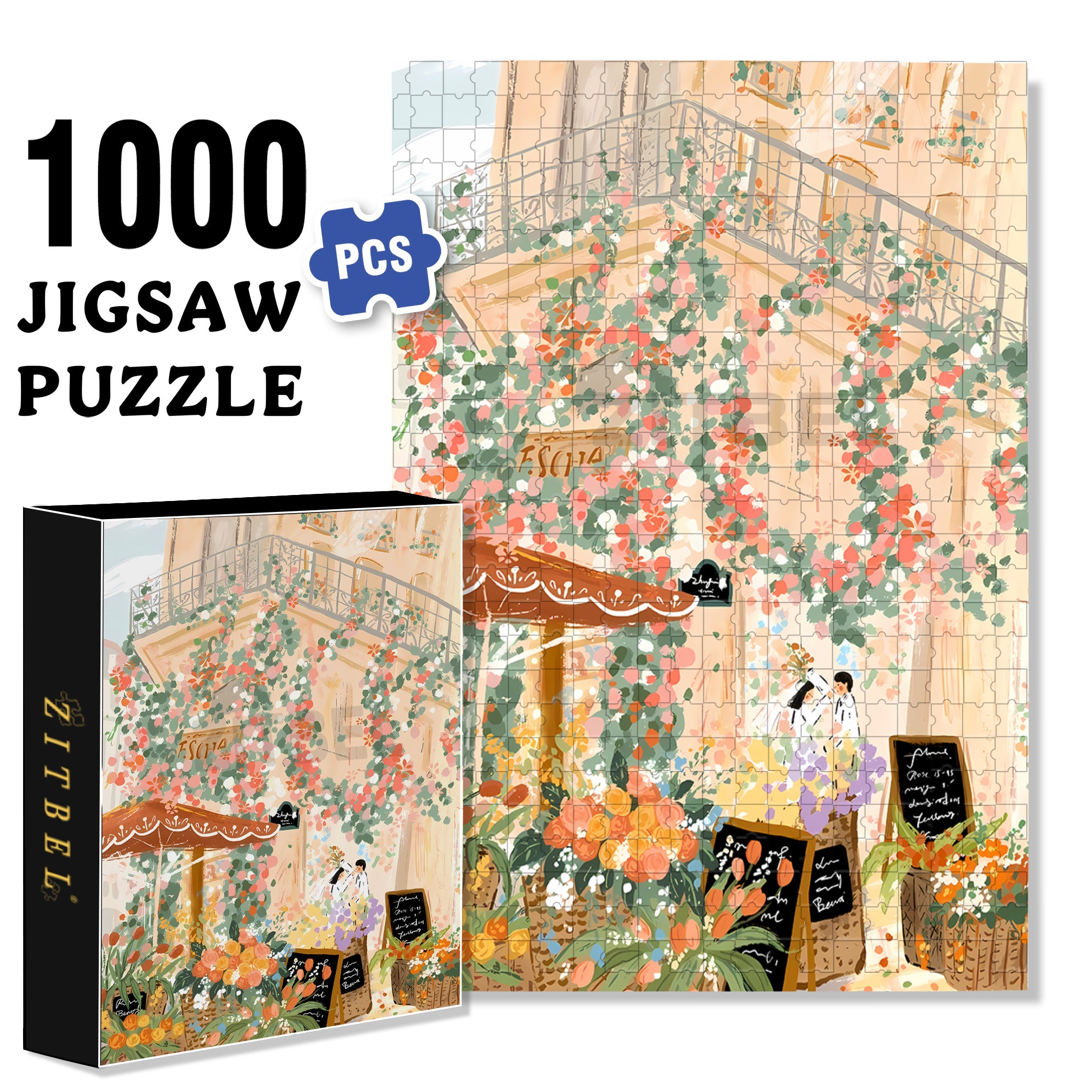 Sweet Moments 500pcs/1000pcs Jigsaw Puzzle, Scratch-Resistant, Interactive Family Game & Brain-Boosting DIY Decor, Perfect for Halloween, Christmas & New Year Gifts, Family Puzzle Game