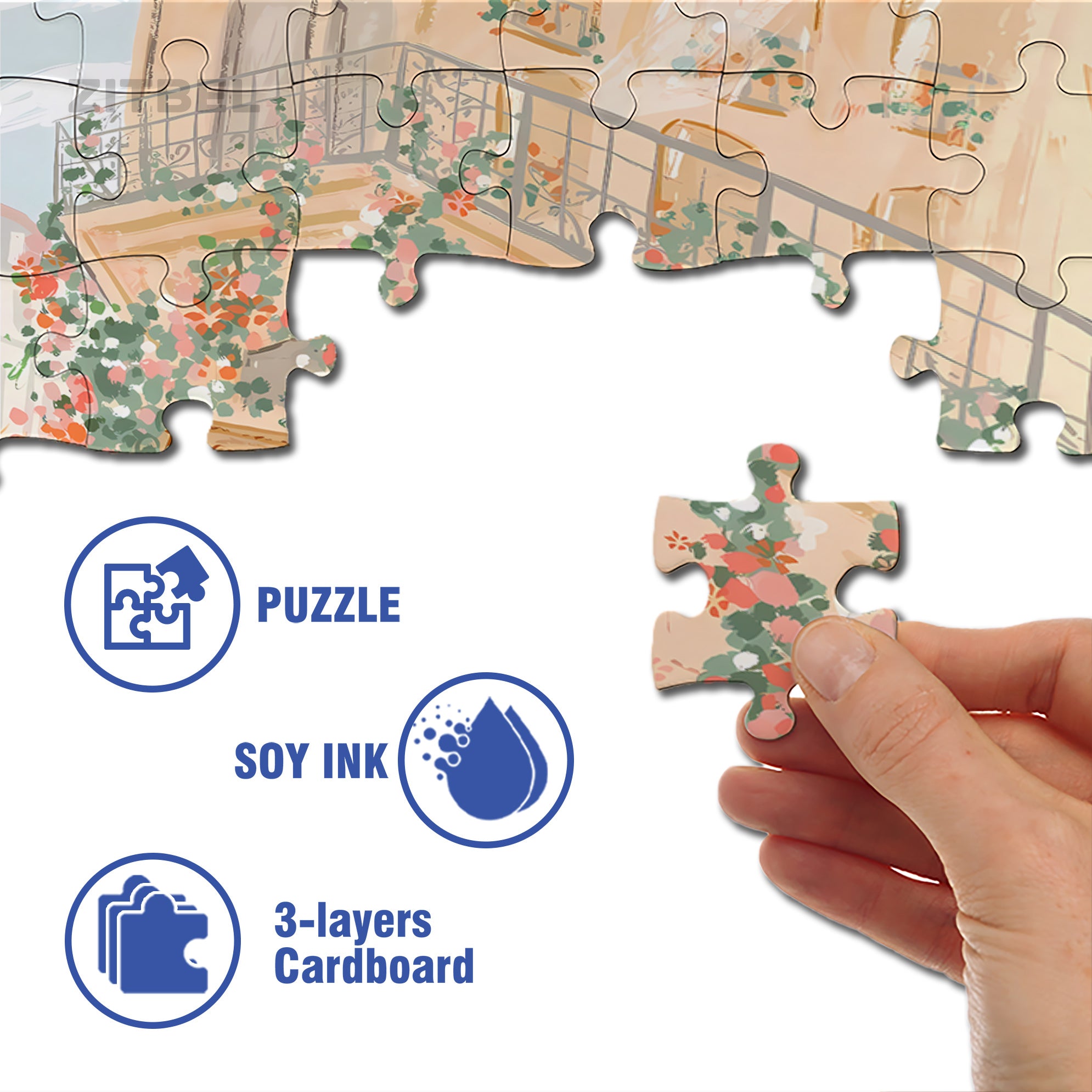 Sweet Moments 500pcs/1000pcs Jigsaw Puzzle, Scratch-Resistant, Interactive Family Game & Brain-Boosting DIY Decor, Perfect for Halloween, Christmas & New Year Gifts, Family Puzzle Game