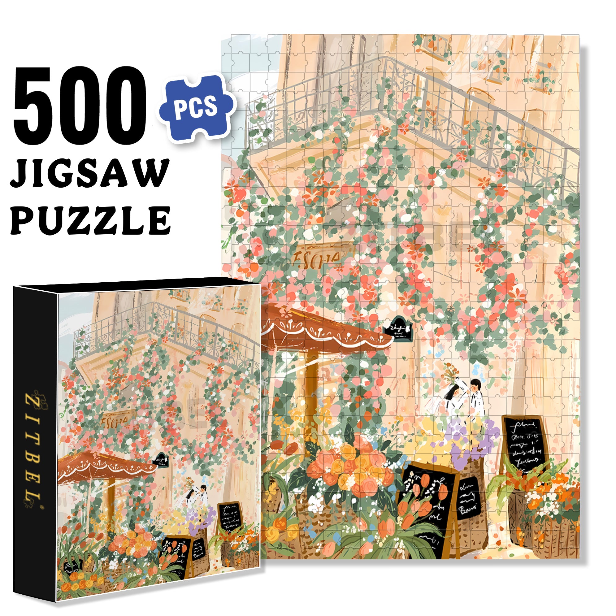 Sweet Moments 500pcs/1000pcs Jigsaw Puzzle, Scratch-Resistant, Interactive Family Game & Brain-Boosting DIY Decor, Perfect for Halloween, Christmas & New Year Gifts, Family Puzzle Game