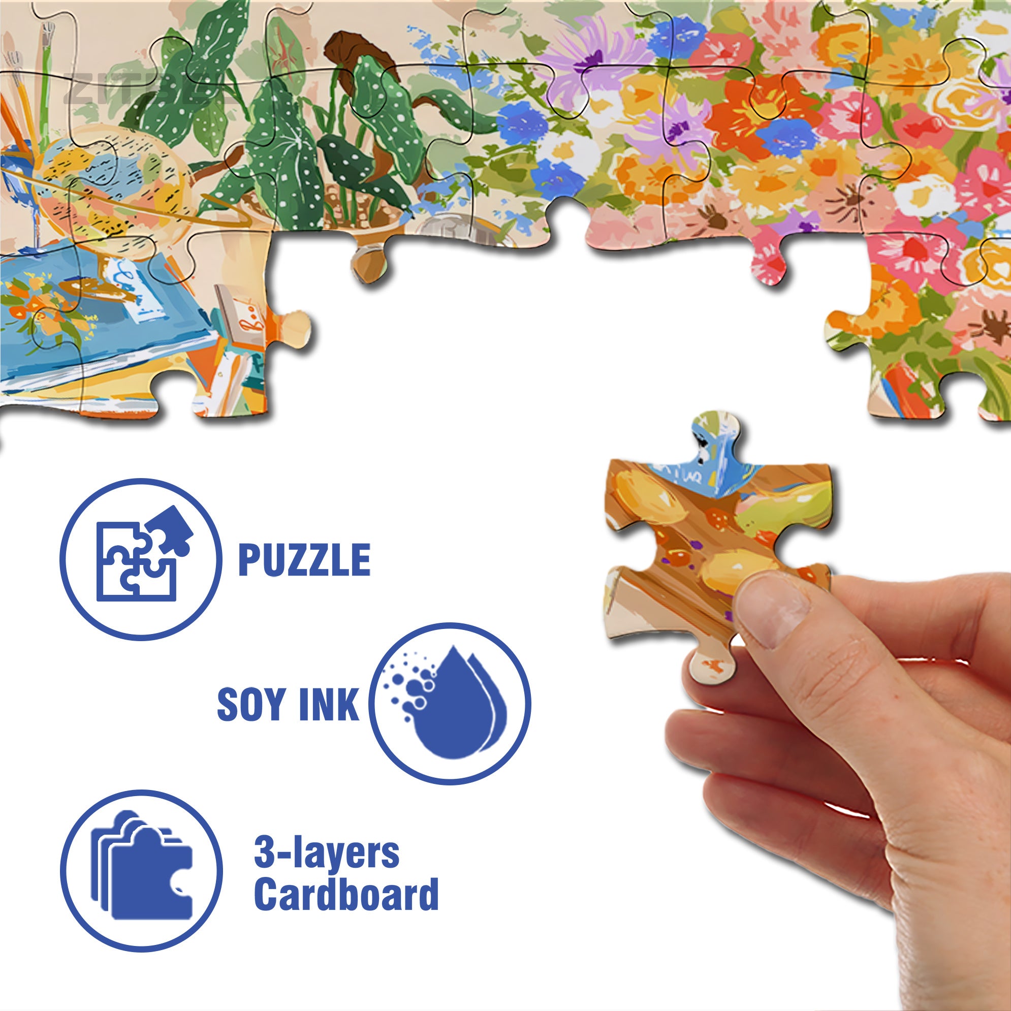 Take A Break 500pcs/1000pcs Jigsaw Puzzle, Scratch-Resistant, Interactive Family Game & Brain-Boosting DIY Decor, Perfect for Halloween, Christmas & New Year Gifts, Family Puzzle Game