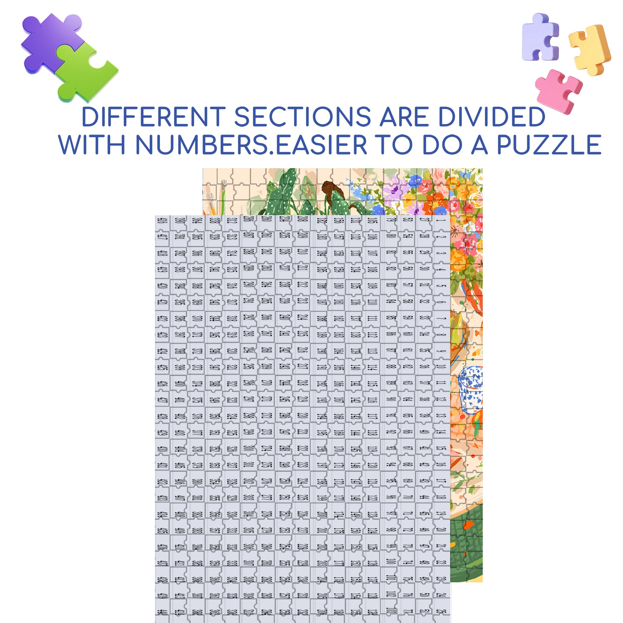 Take A Break 500pcs/1000pcs Jigsaw Puzzle, Scratch-Resistant, Interactive Family Game & Brain-Boosting DIY Decor, Perfect for Halloween, Christmas & New Year Gifts, Family Puzzle Game