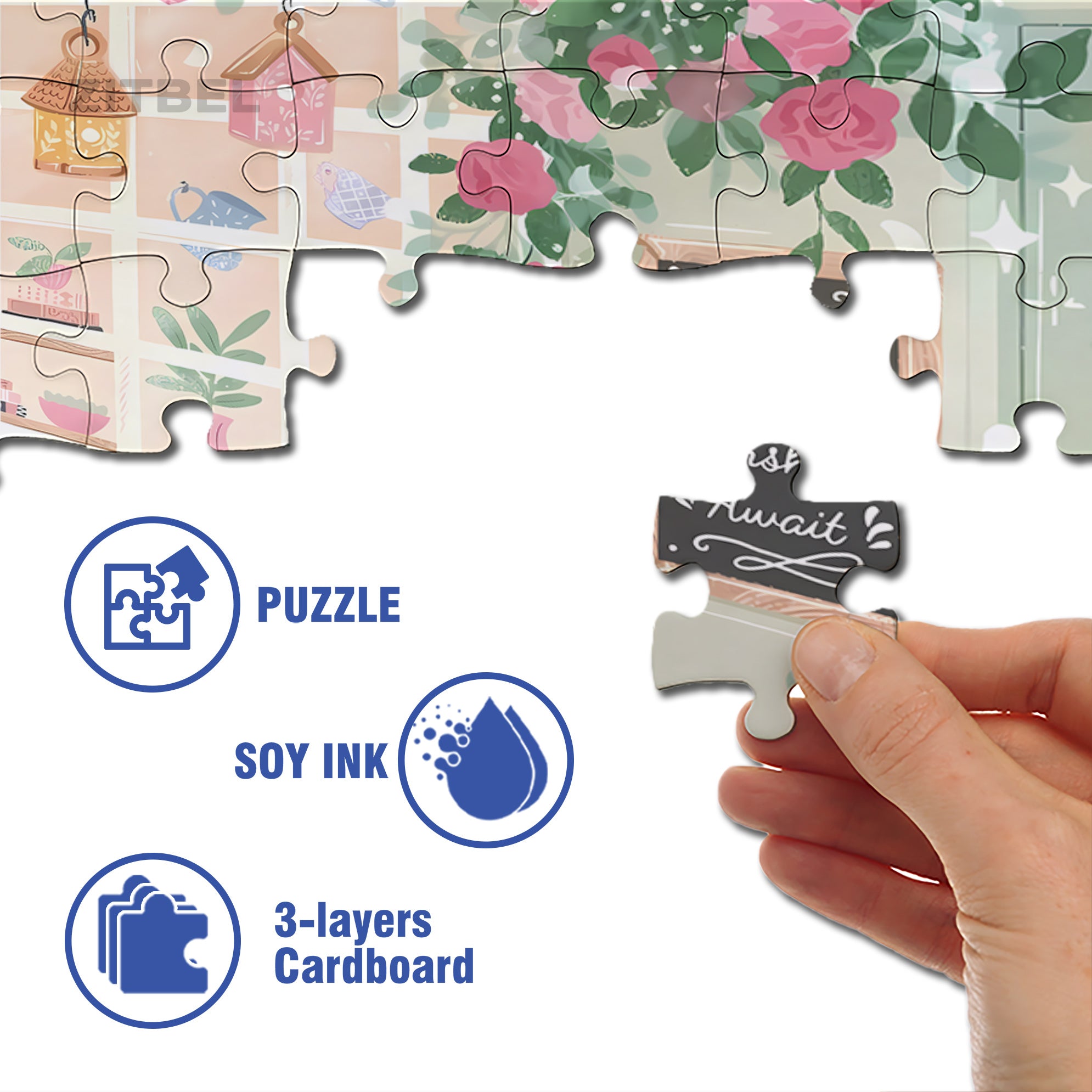 Tea & Cake 500pcs/1000pcs Jigsaw Puzzle, Scratch-Resistant, Interactive Family Game & Brain-Boosting DIY Decor, Perfect for Halloween, Christmas & New Year Gifts, Family Puzzle Game
