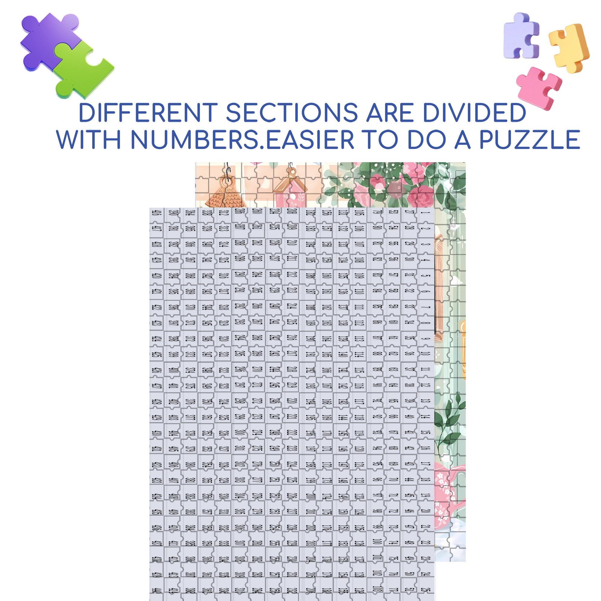Tea & Cake 500pcs/1000pcs Jigsaw Puzzle, Scratch-Resistant, Interactive Family Game & Brain-Boosting DIY Decor, Perfect for Halloween, Christmas & New Year Gifts, Family Puzzle Game