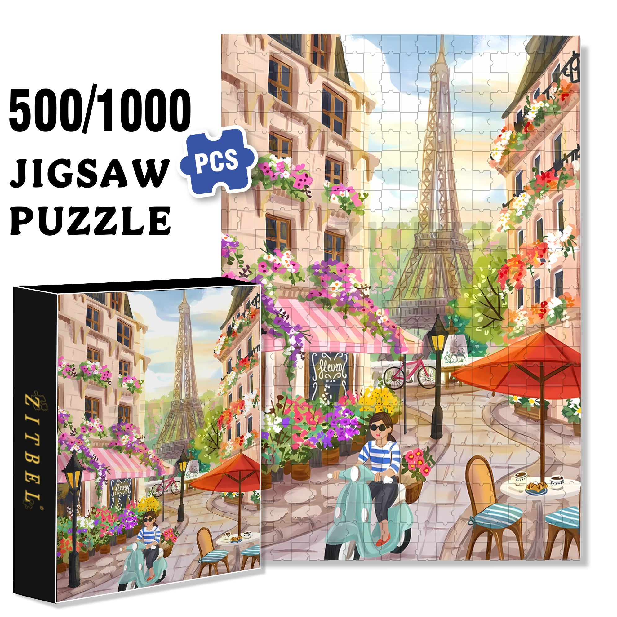 The Dreamers 500pcs/1000pcs Jigsaw Puzzle, Scratch-Resistant, Interactive Family Game & Brain-Boosting DIY Decor, Perfect for Halloween, Christmas & New Year Gifts, Family Puzzle Game
